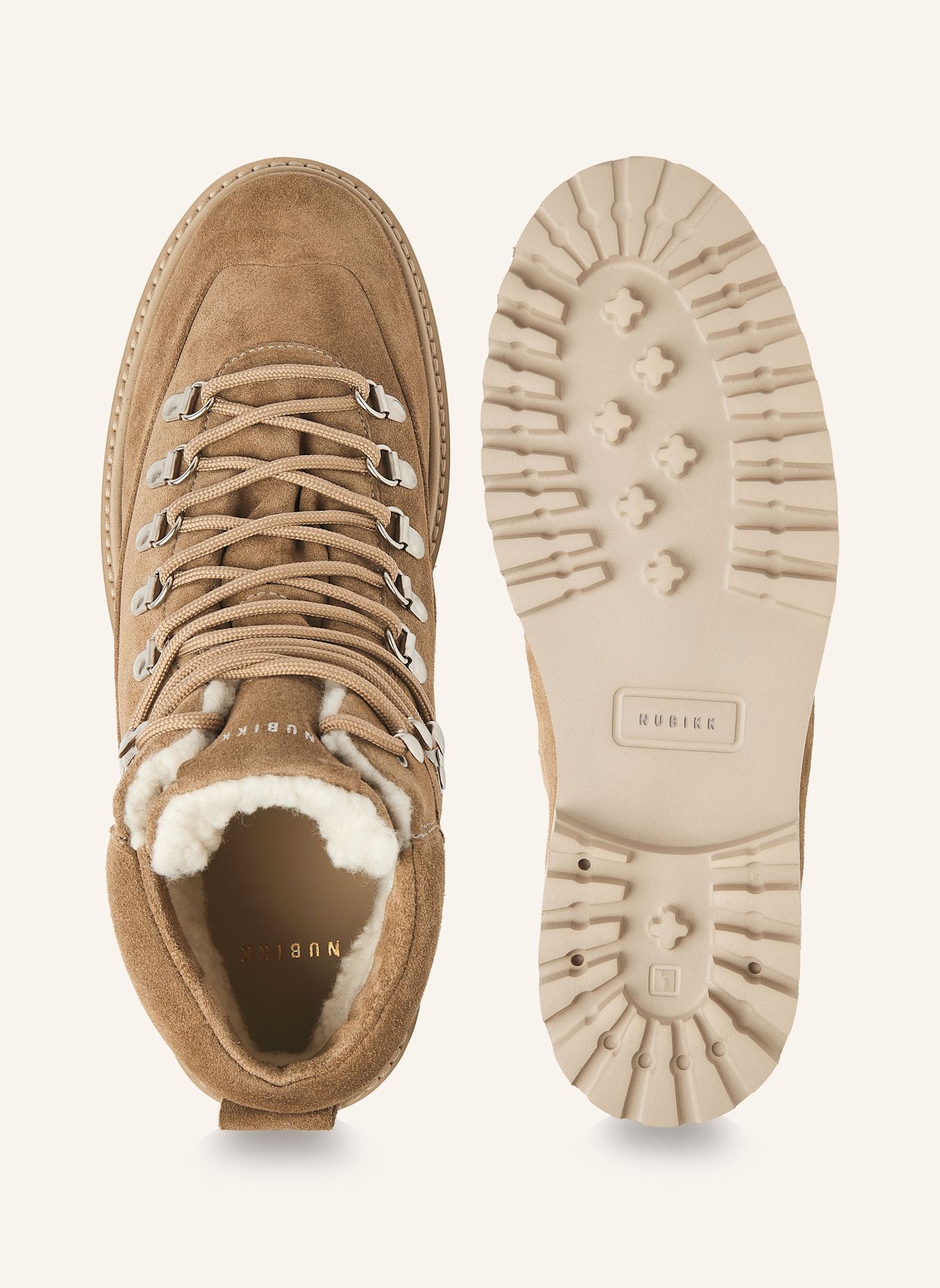 NUBIKK Schnürboots LOGAN CHAD FUR: TAUPE