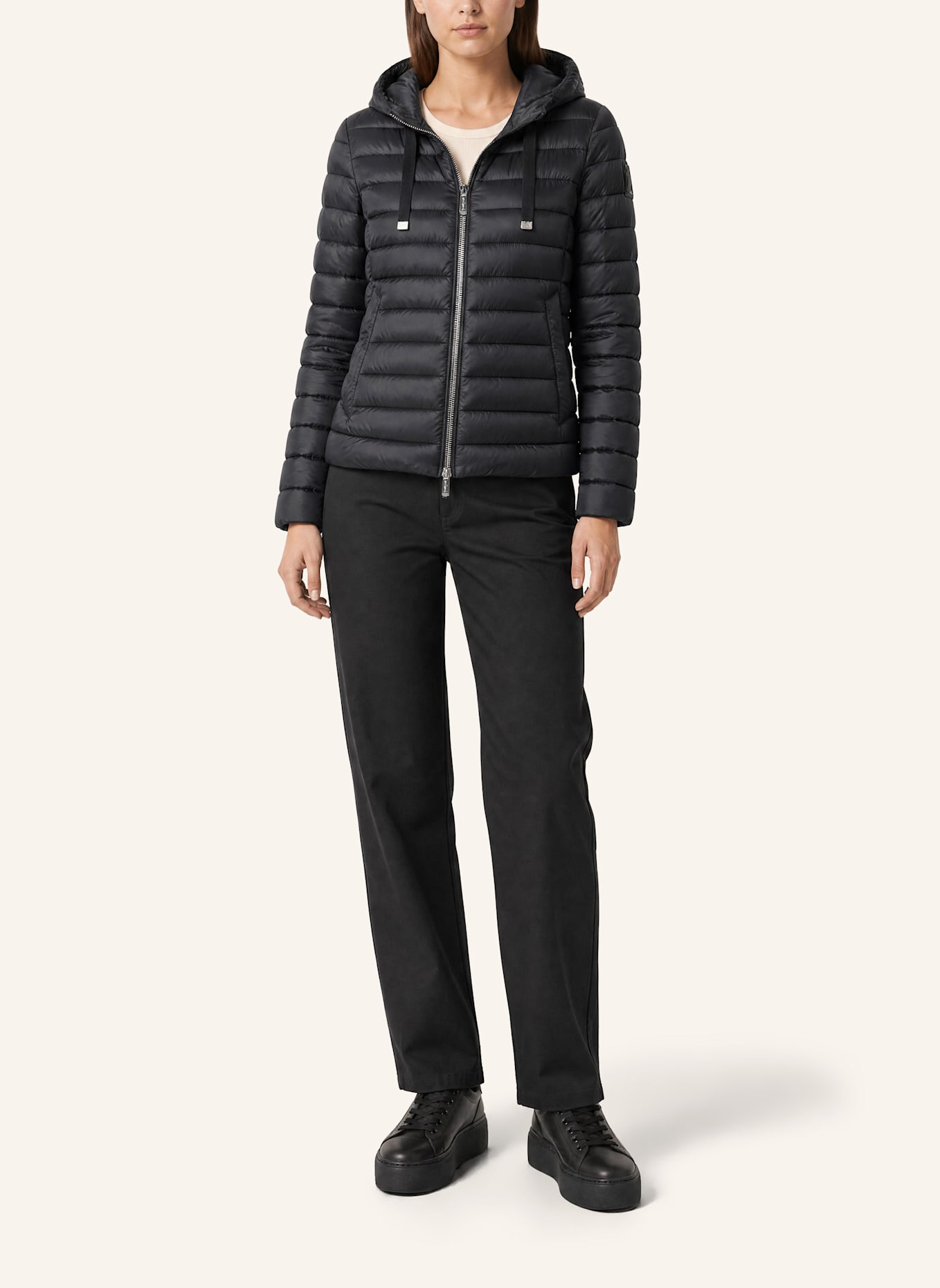 BOMBOOGIE Glänzende Daunenjacke: BLAU