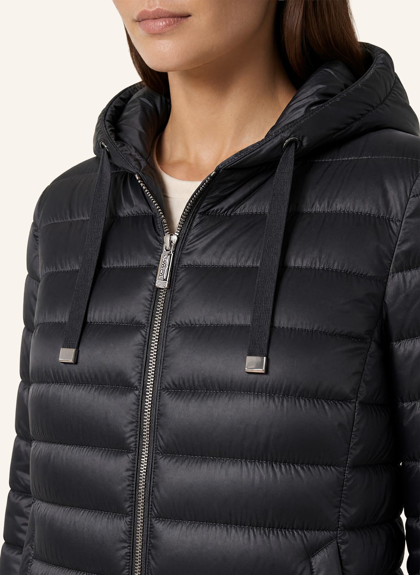 BOMBOOGIE Glänzende Daunenjacke: BLAU