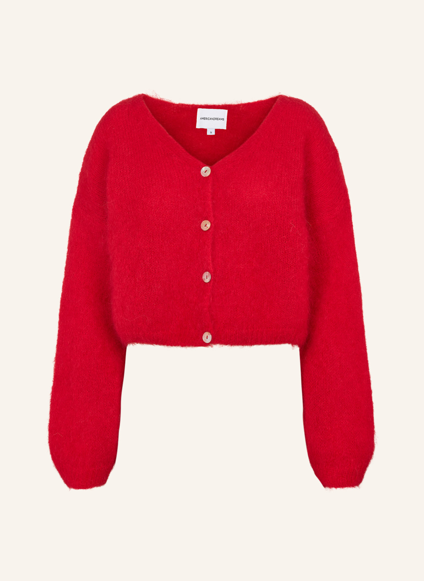 AMERICANDREAMS Cropped-Strickjacke CORNELIA: ROT