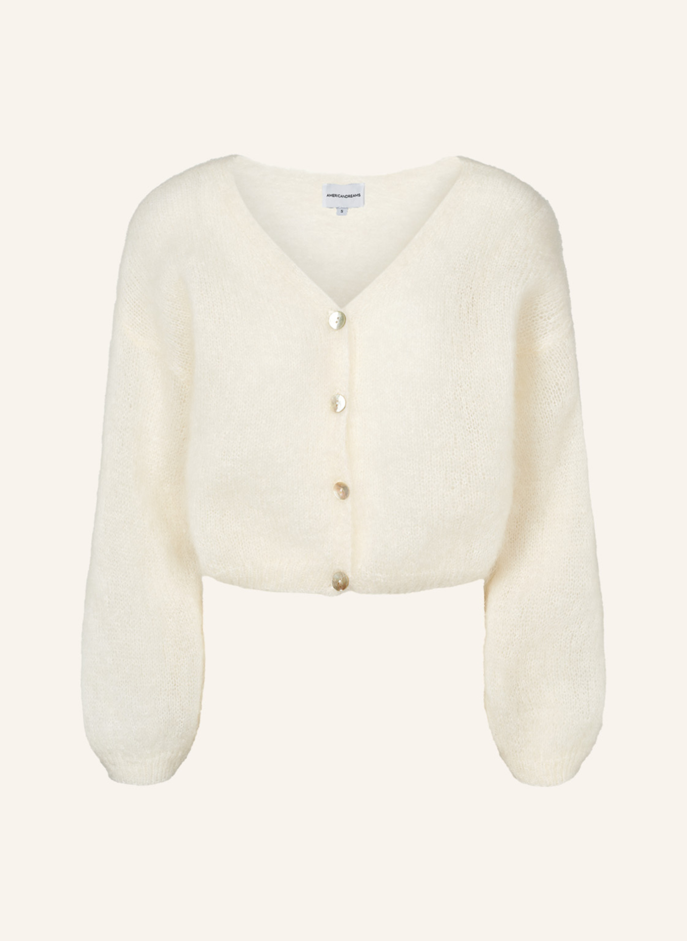 AMERICANDREAMS Cropped-Strickjacke CORNELIA: WEISS