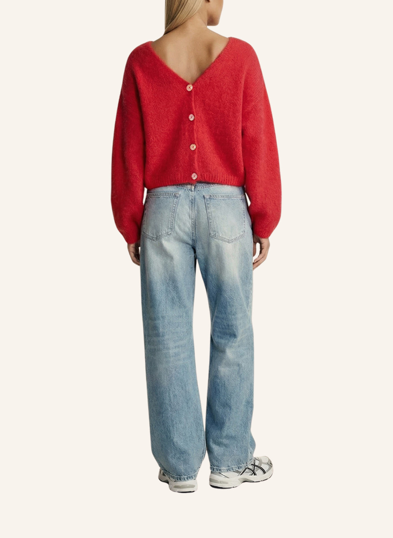 AMERICANDREAMS Cropped-Strickjacke CORNELIA: ROT
