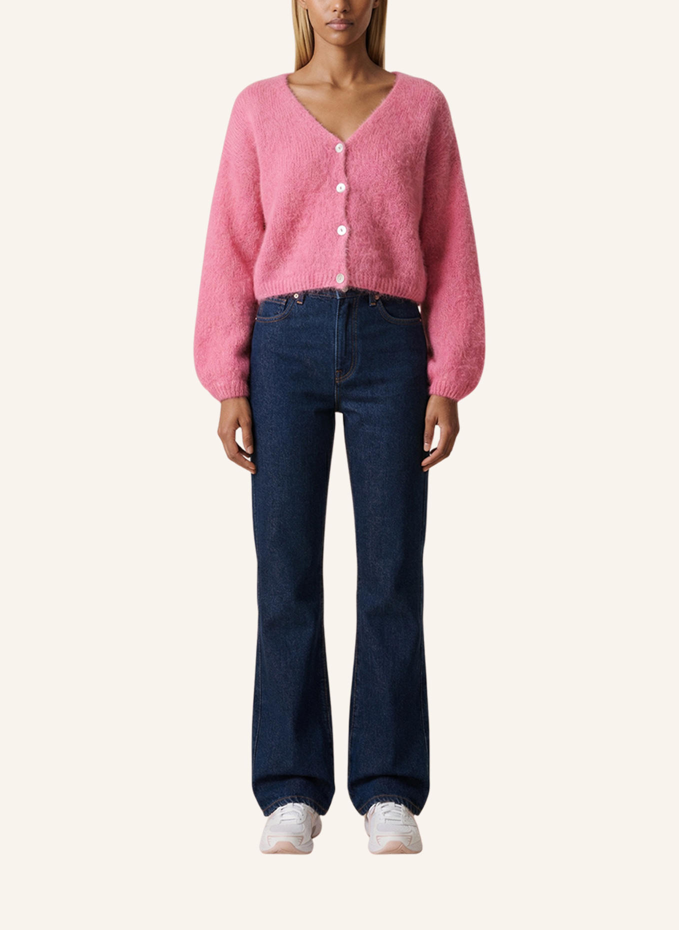 AMERICANDREAMS Cropped-Strickjacke CORNELIA: PINK
