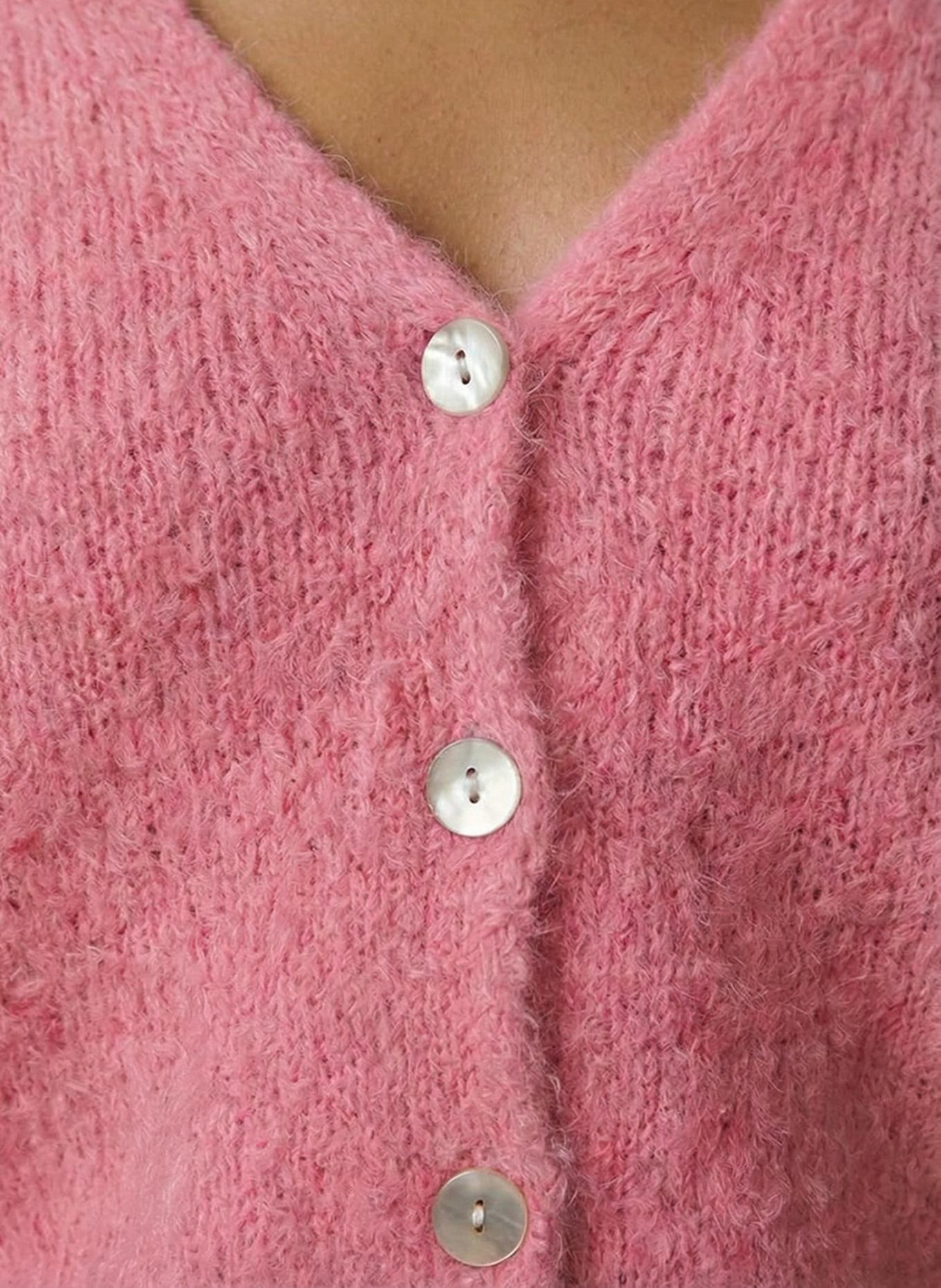 AMERICANDREAMS Cropped-Strickjacke CORNELIA: PINK