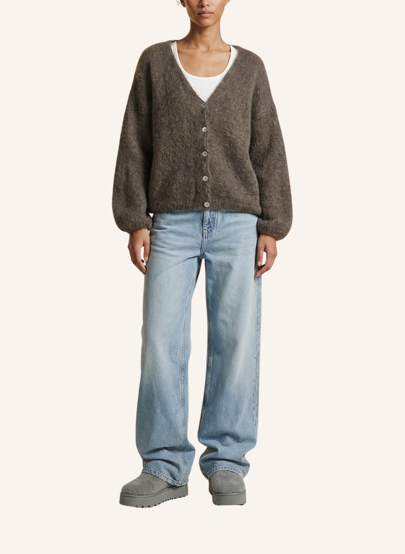 AMERICANDREAMS Strickjacke CORNELIA: TAUPE