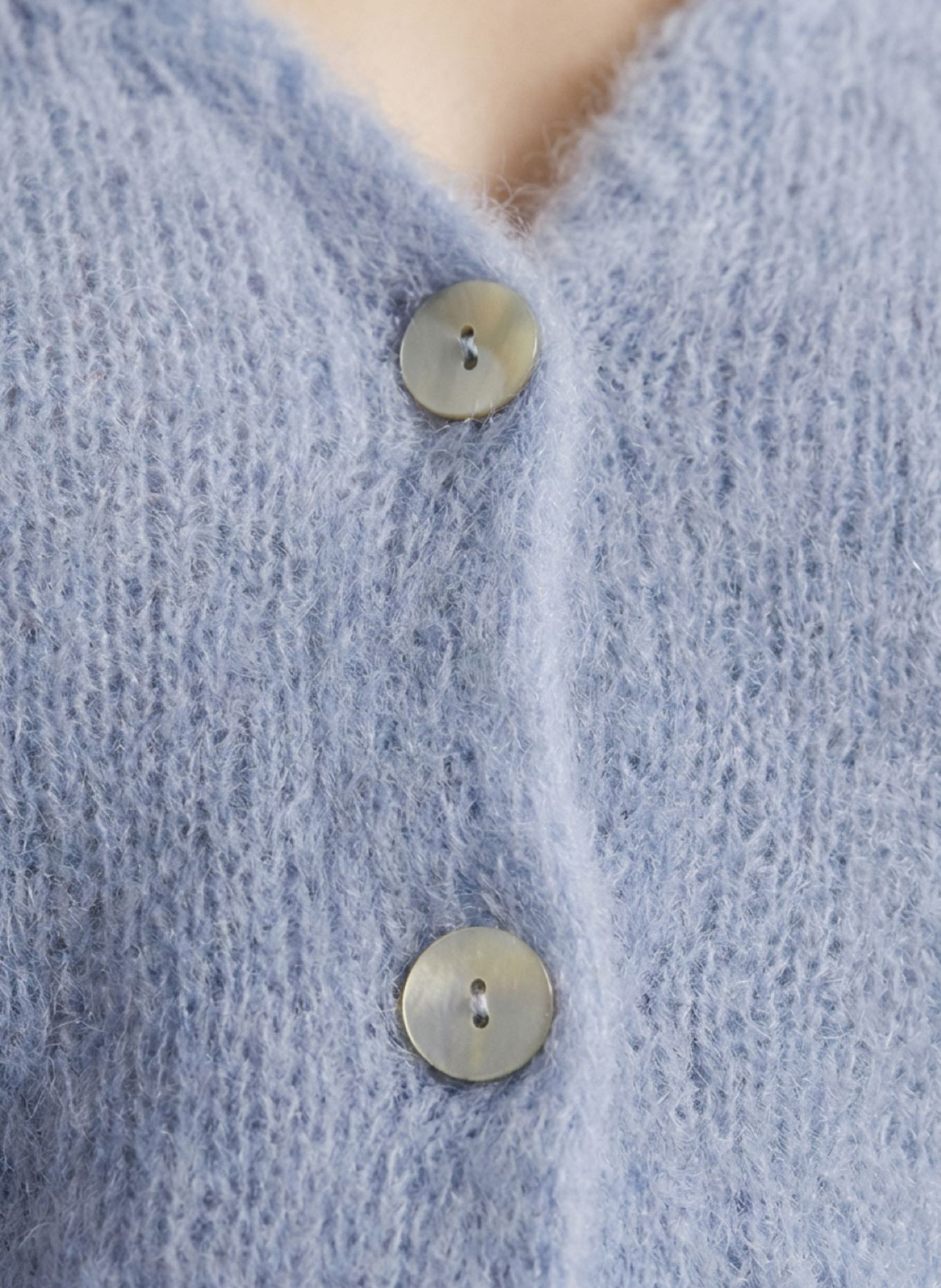 AMERICANDREAMS Cropped-Strickjacke CORNELIA: HELLBLAU