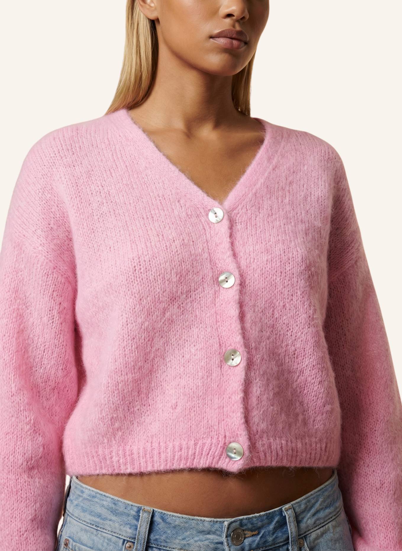 AMERICANDREAMS Cropped-Strickjacke CORNELIA: ROSA