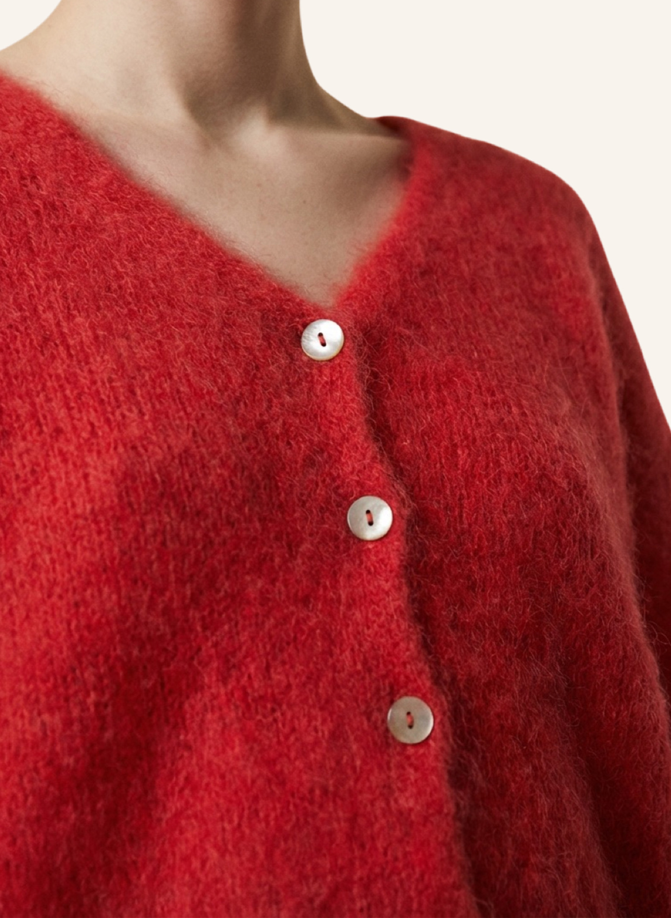 AMERICANDREAMS Cropped-Strickjacke CORNELIA: ROT