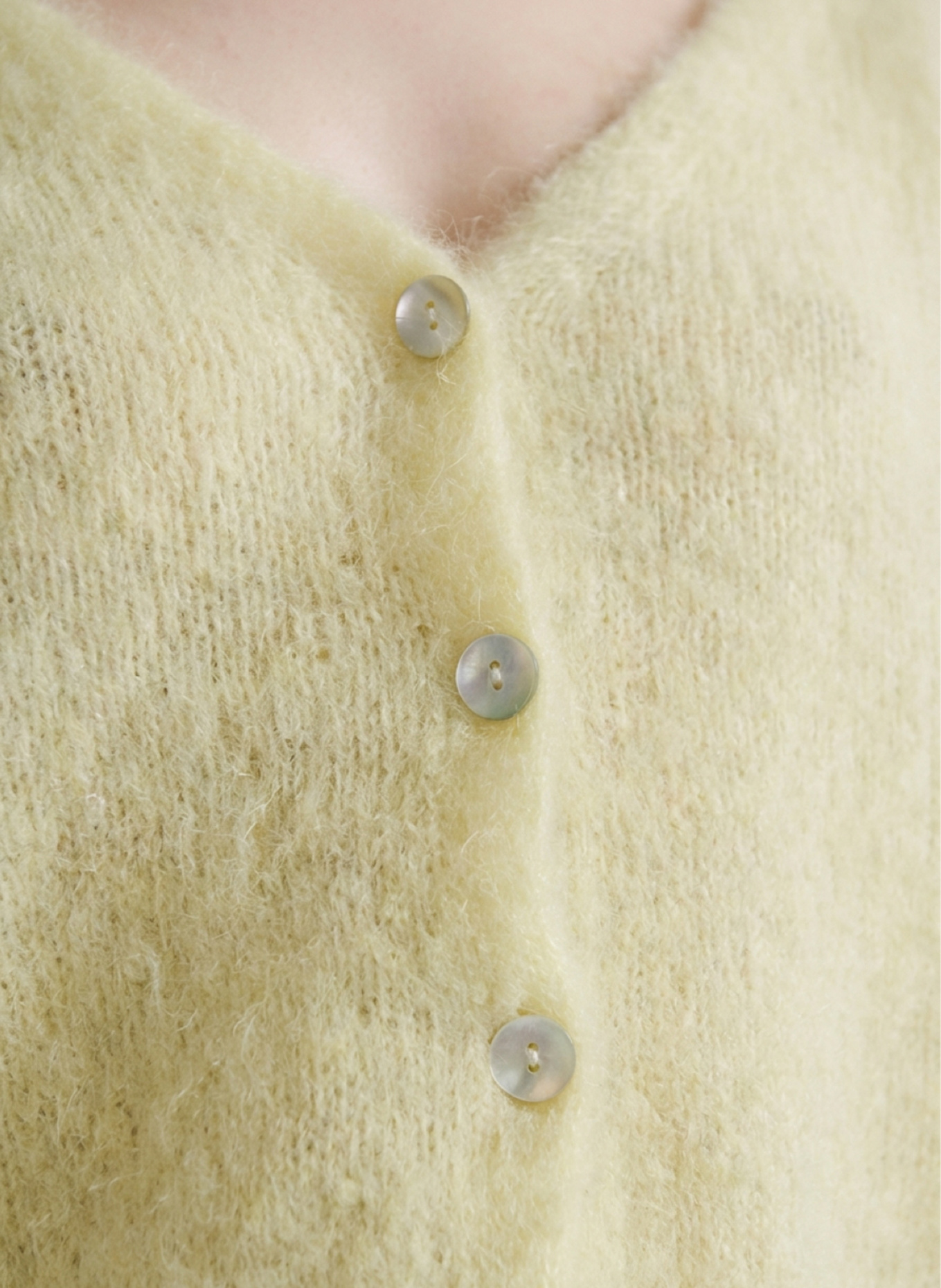 AMERICANDREAMS Cropped-Strickjacke CORNELIA: HELLGELB