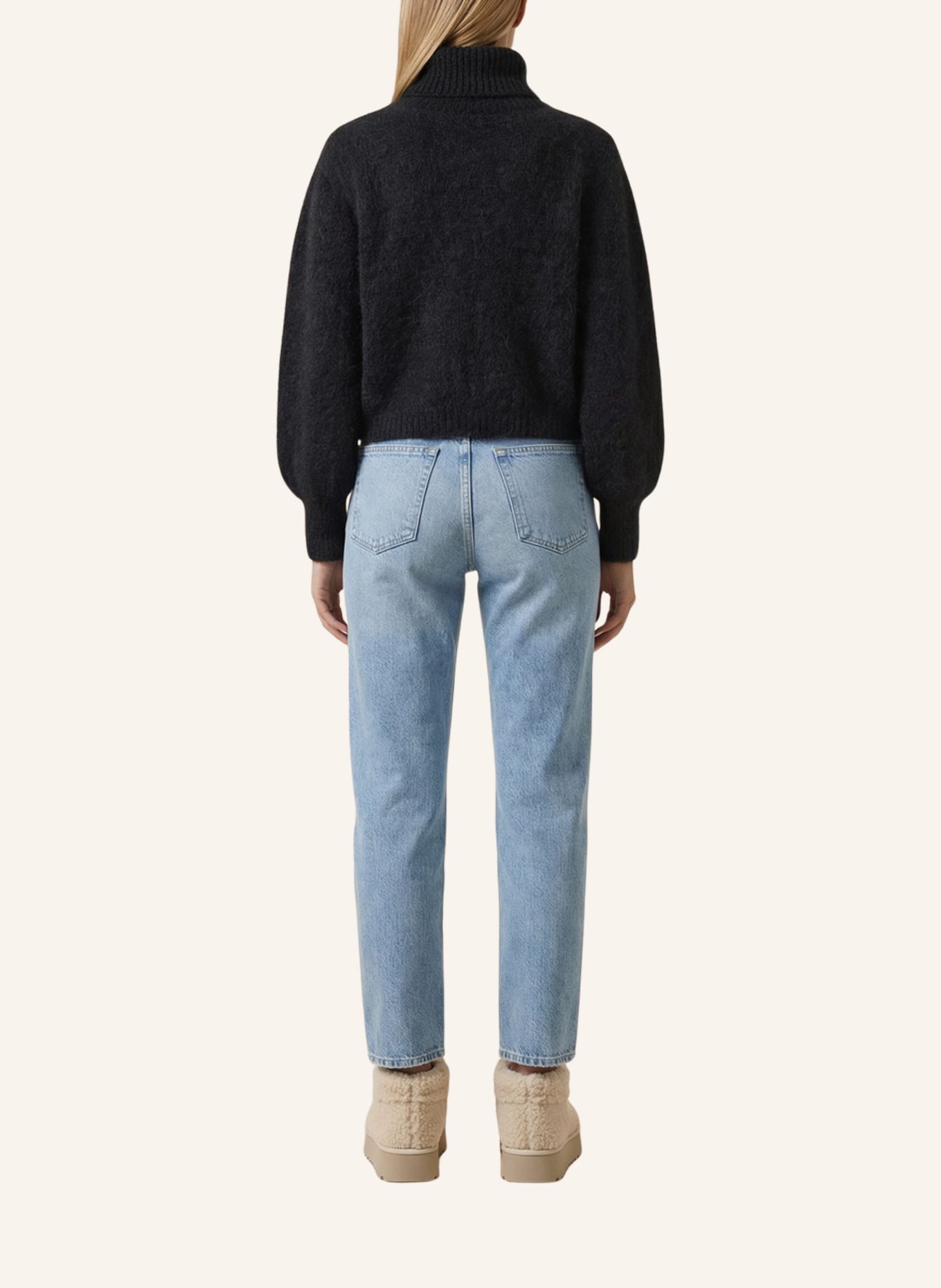 AMERICANDREAMS Rollkragen Pullover PIRO: SCHWARZ