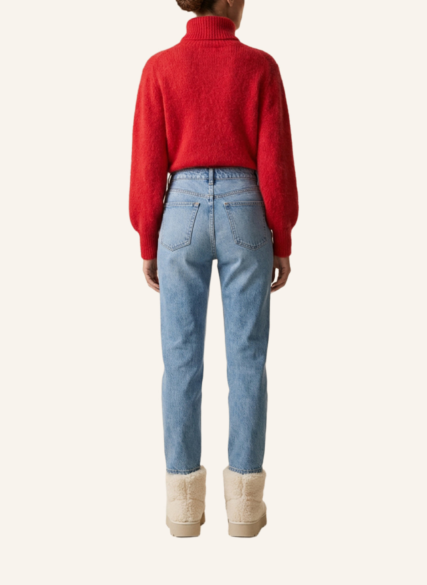 AMERICANDREAMS Rollkragen Pullover PIRO: ROT