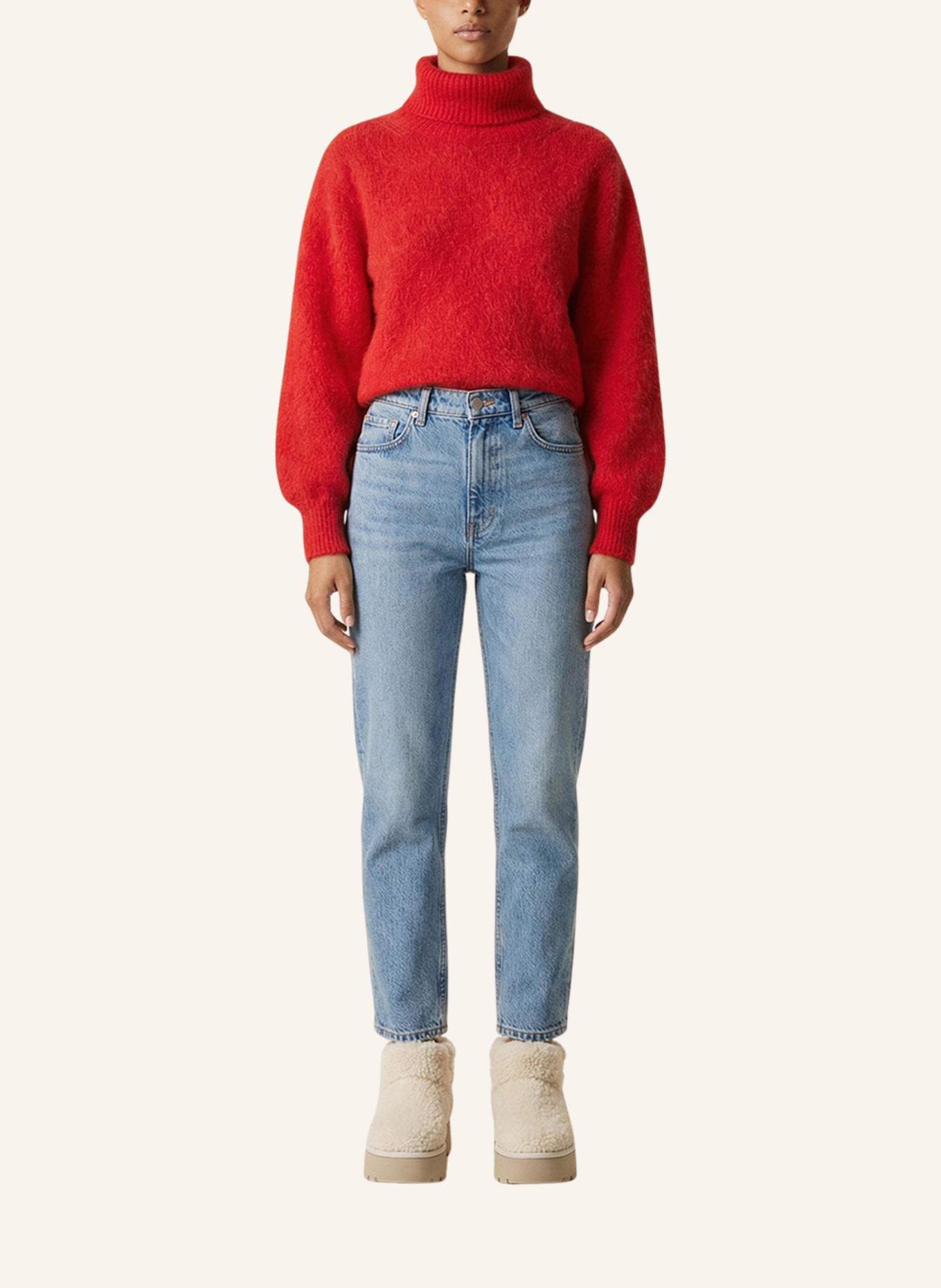 AMERICANDREAMS Rollkragen Pullover PIRO: ROT