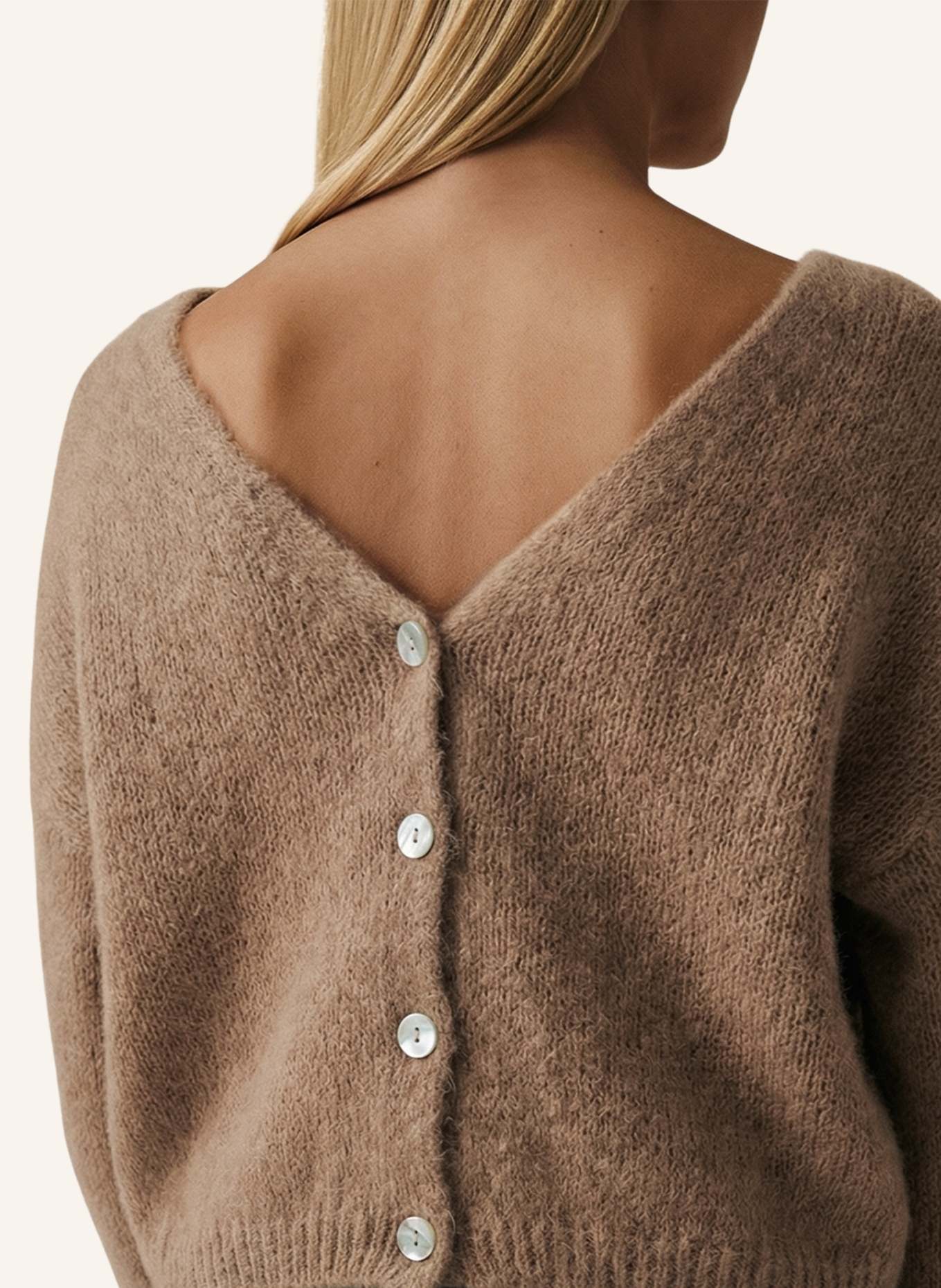 AMERICANDREAMS Cropped-Strickjacke CORNELIA: CAMEL