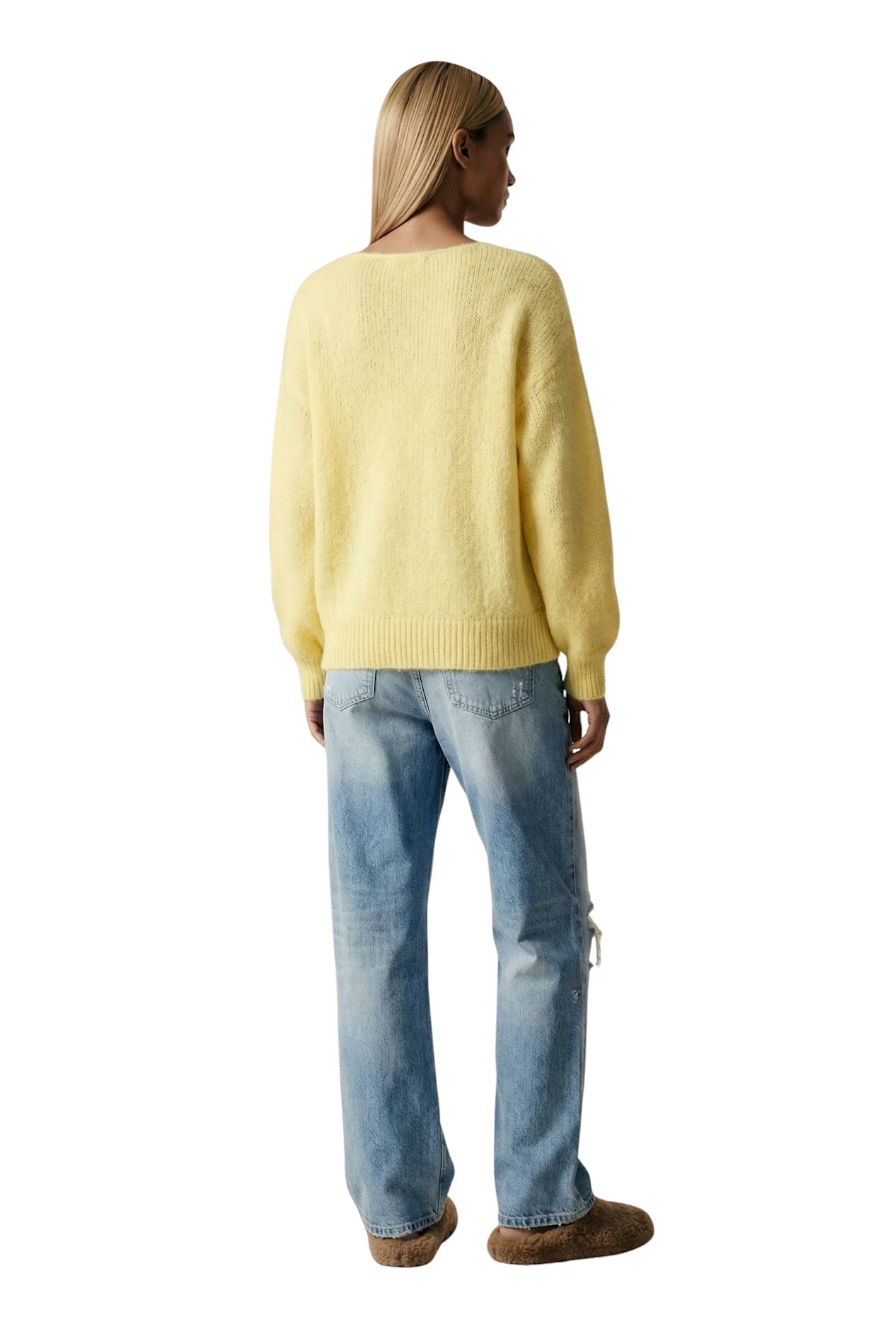 AMERICANDREAMS LS Alpaca Pullover Milana: HELLGELB