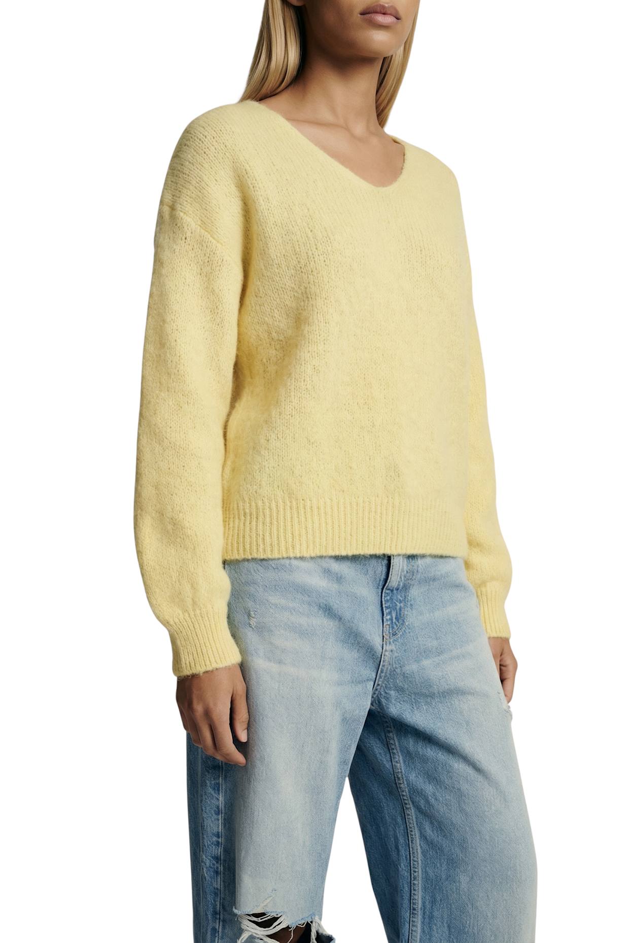 AMERICANDREAMS LS Alpaca Pullover Milana: HELLGELB