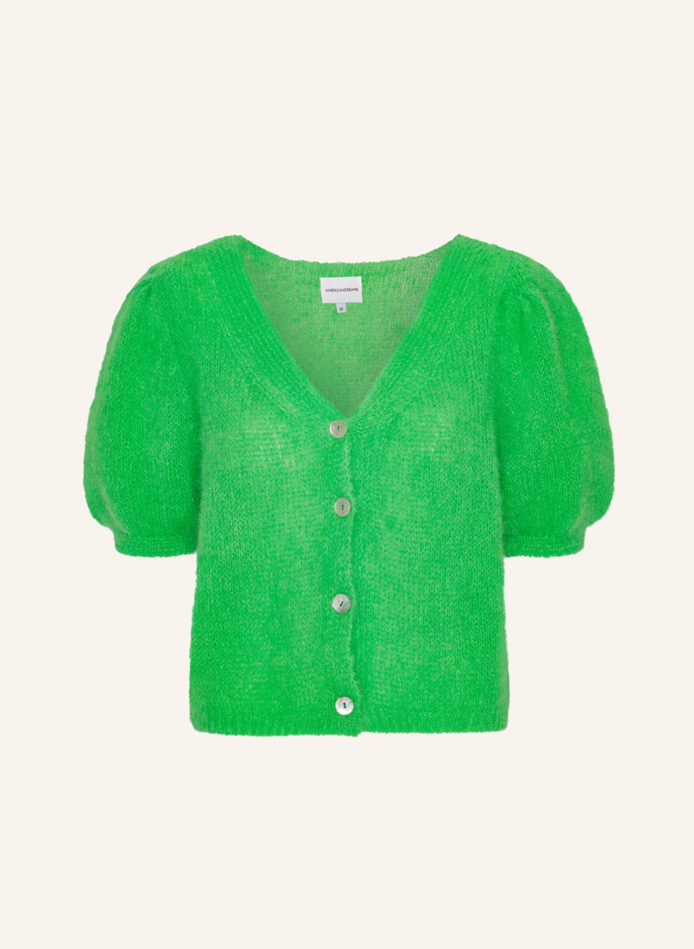 AMERICANDREAMS Cardigan Harper: NEONGRÜN