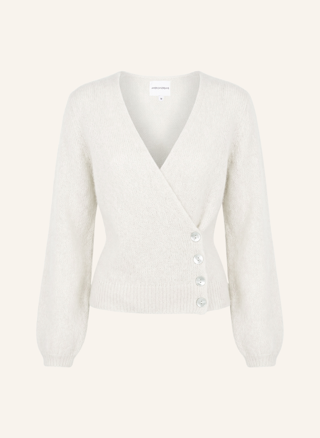 AMERICANDREAMS Wrap Cardigan Mariya: WEISS