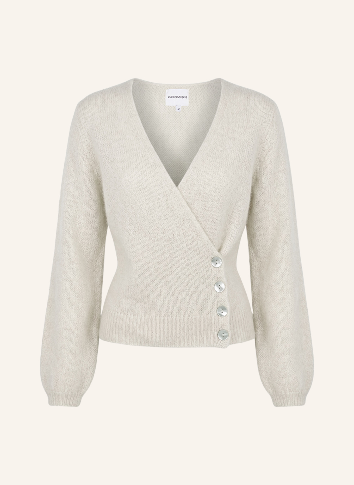AMERICANDREAMS Wrap Cardigan Mariya: BEIGE
