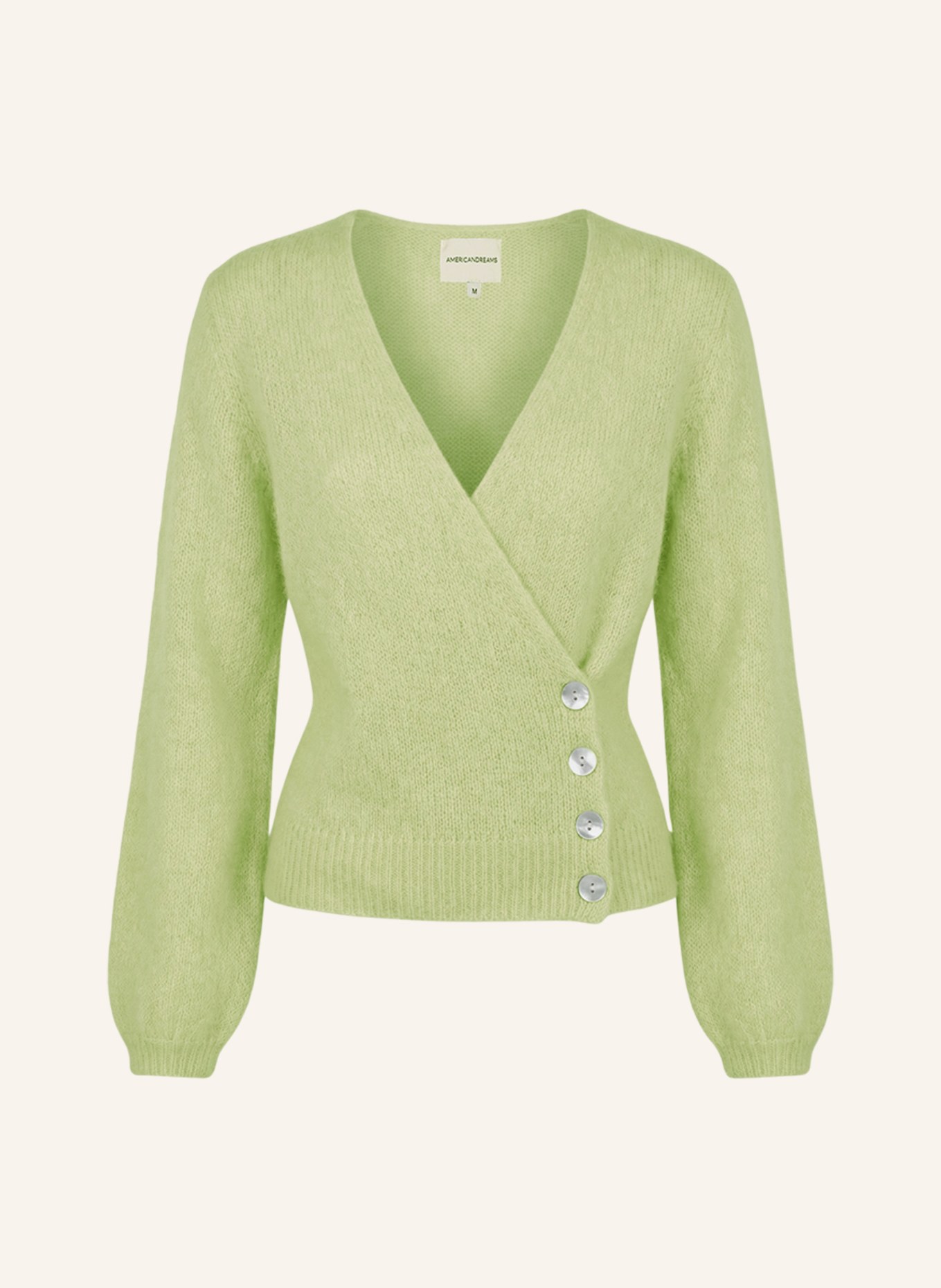 AMERICANDREAMS Wrap Cardigan Mariya: HELLGRÜN