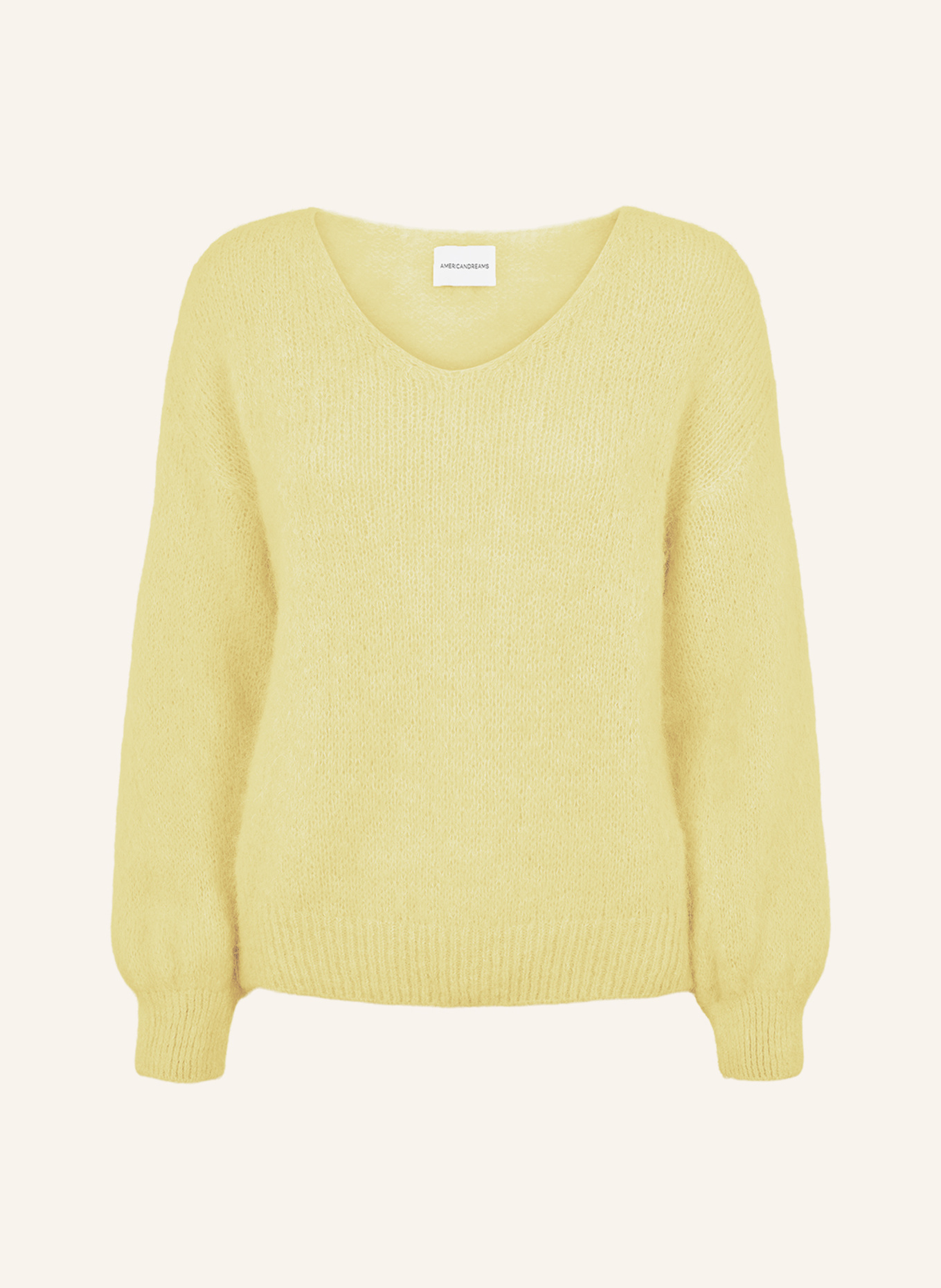 AMERICANDREAMS LS Alpaca Pullover Milana: HELLGELB