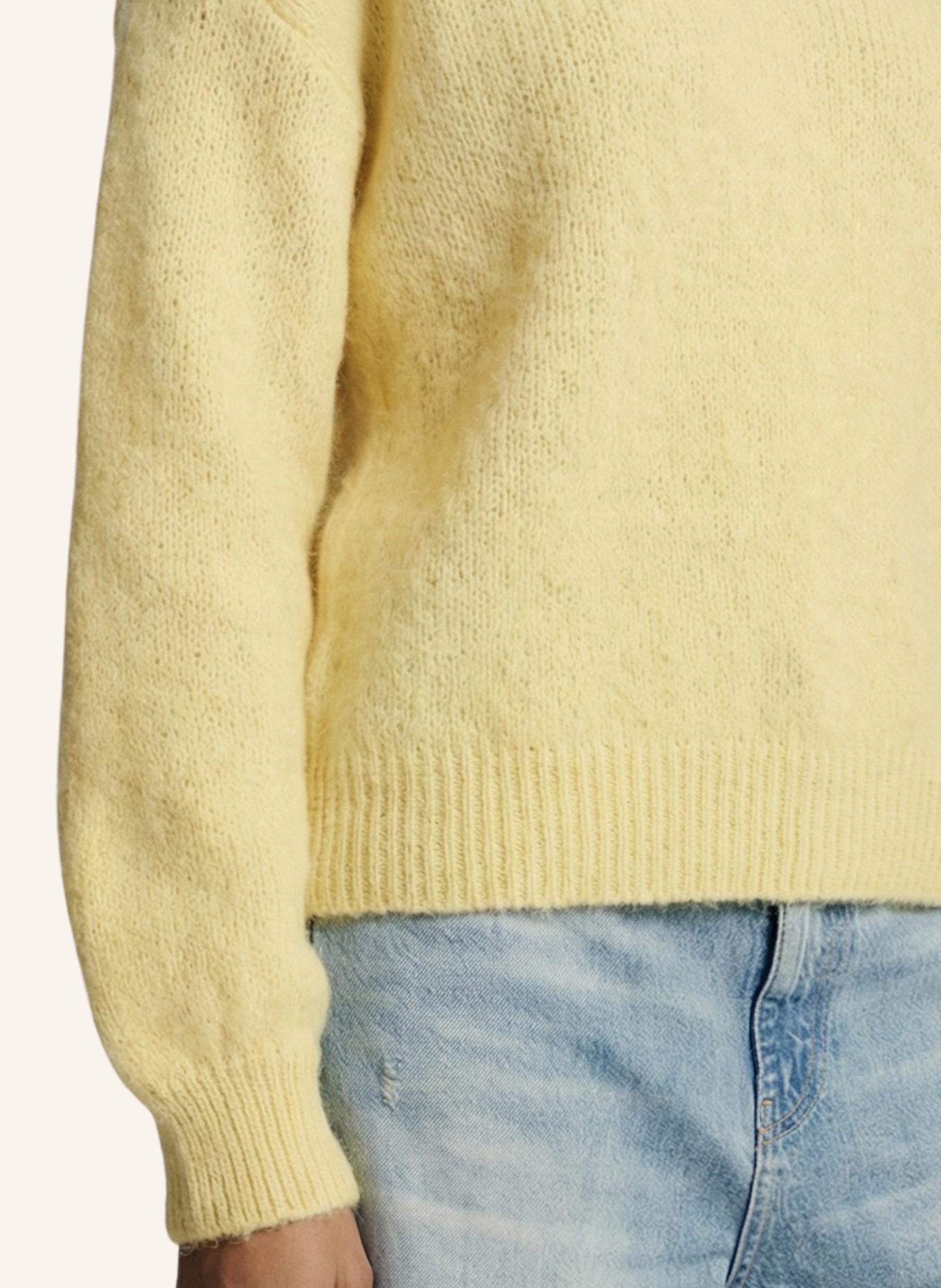 AMERICANDREAMS LS Alpaca Pullover Milana: HELLGELB
