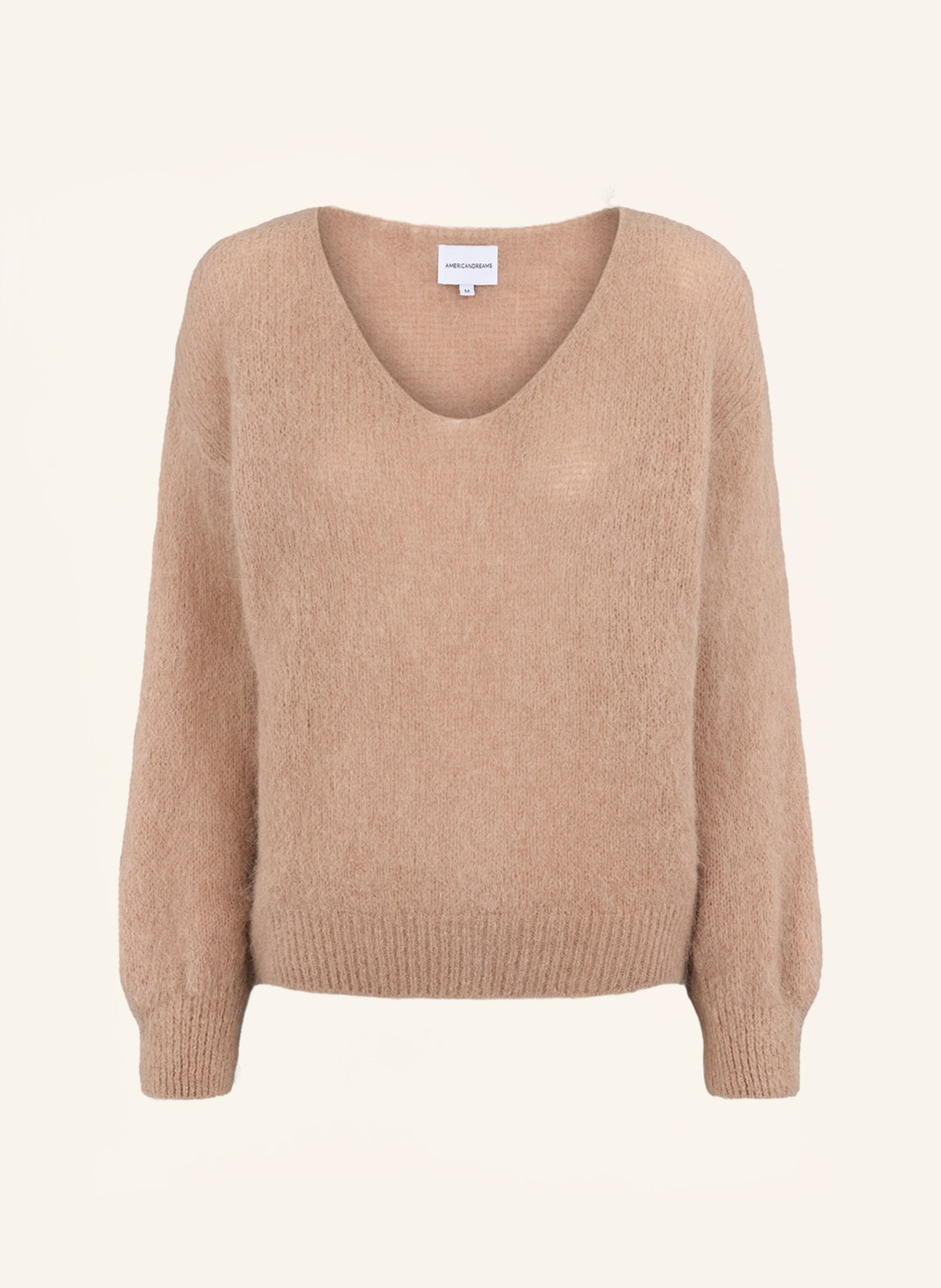 AMERICANDREAMS LS Alpaca Pullover Milana: CAMEL