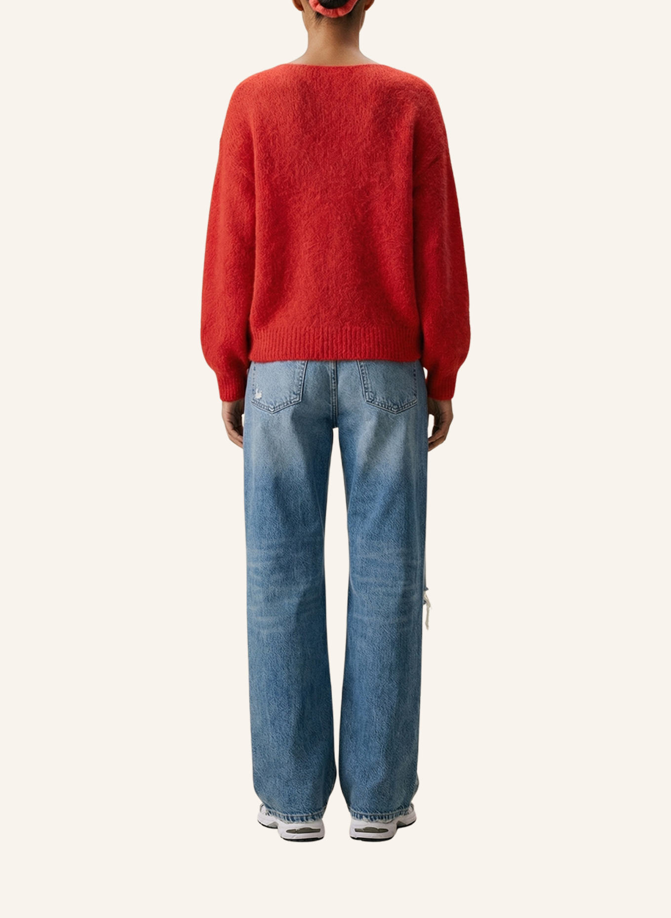 AMERICANDREAMS LS Alpaca Pullover Milana: ROT