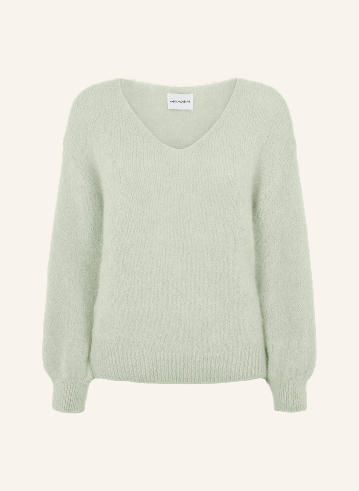 AMERICANDREAMS LS Alpaca Pullover Milana: HELLGRÜN