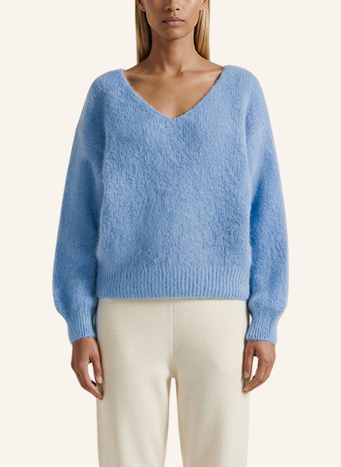 AMERICANDREAMS LS Alpaca Pullover Milana: BLAU