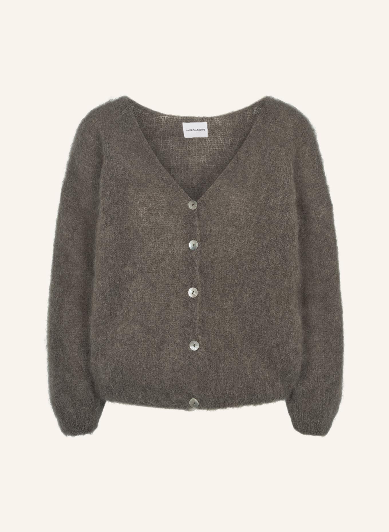 AMERICANDREAMS LS Cardigan Cornelia: TAUPE