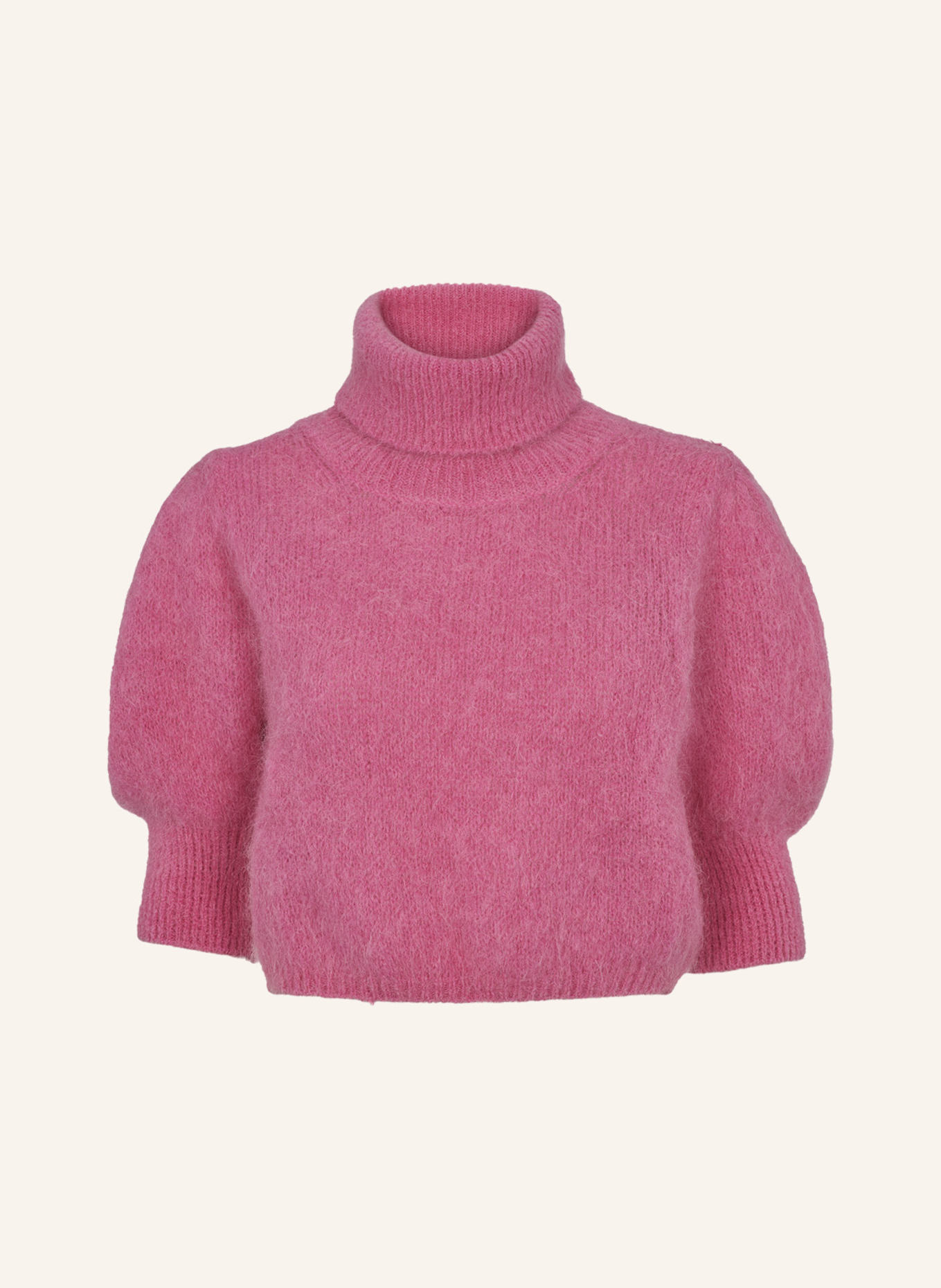 AMERICANDREAMS Rollneck Alpaca Pullover Piro: PINK
