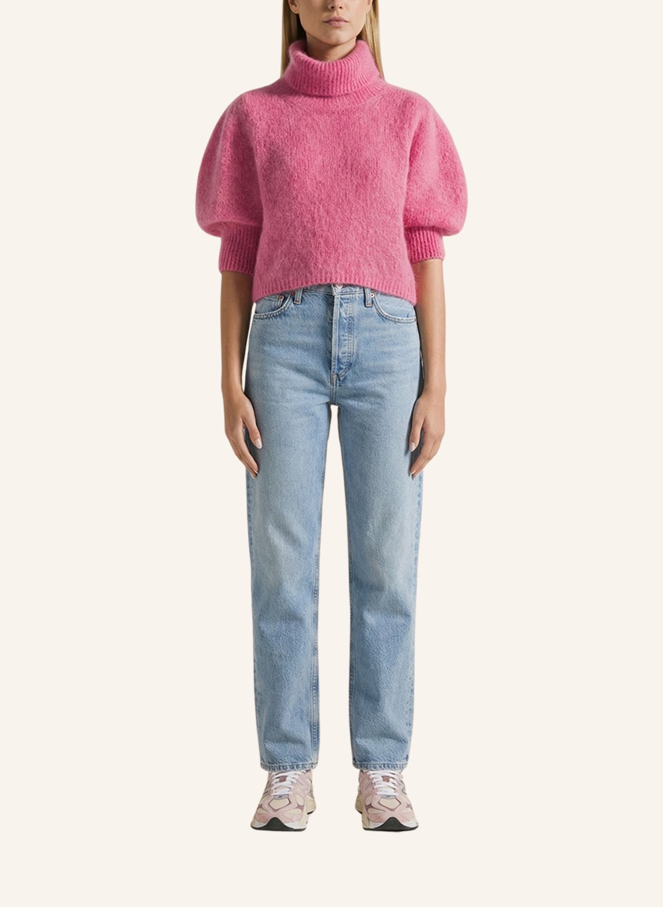 AMERICANDREAMS Rollneck Alpaca Pullover Piro: PINK