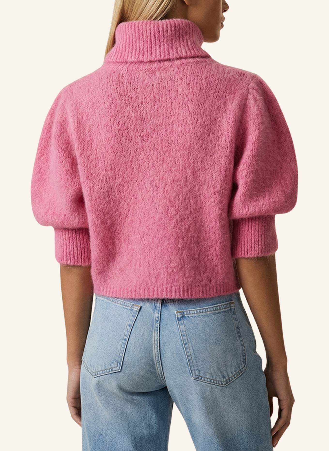 AMERICANDREAMS Rollneck Alpaca Pullover Piro: PINK