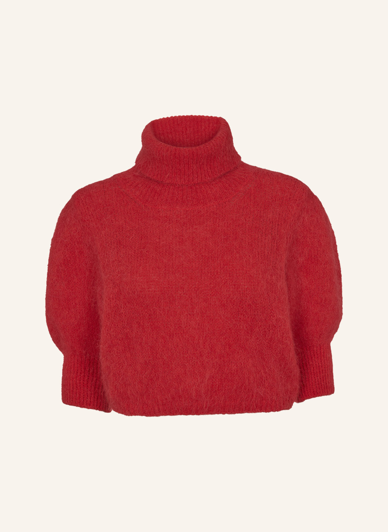 AMERICANDREAMS Rollneck Alpaca Pullover Piro: ROT