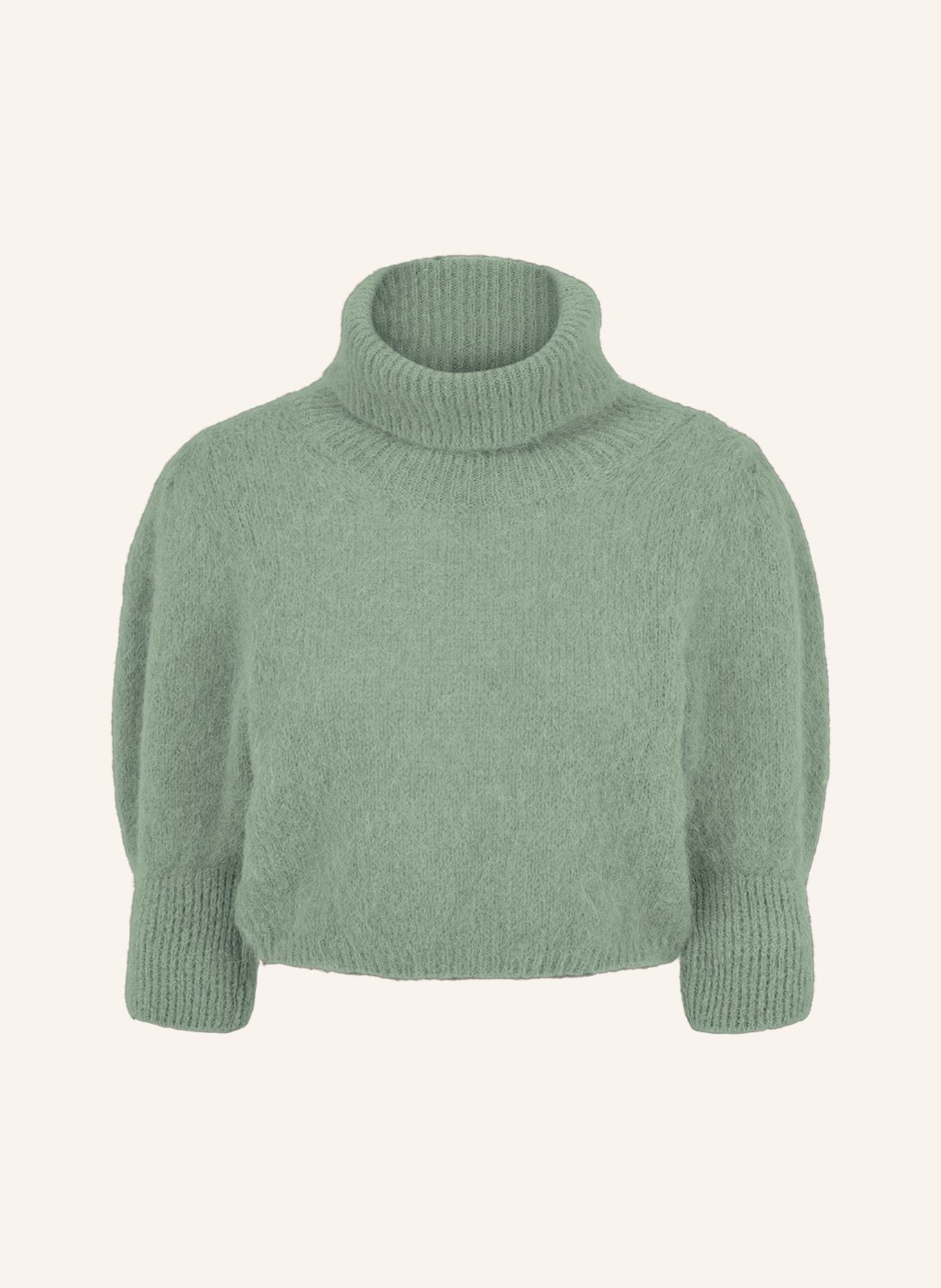 AMERICANDREAMS Rollneck Alpaca Pullover Piro: OLIV