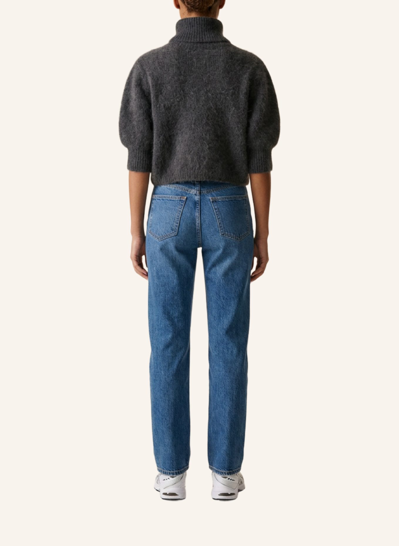 AMERICANDREAMS Rollneck Alpaca Pullover Piro: DUNKELGRAU