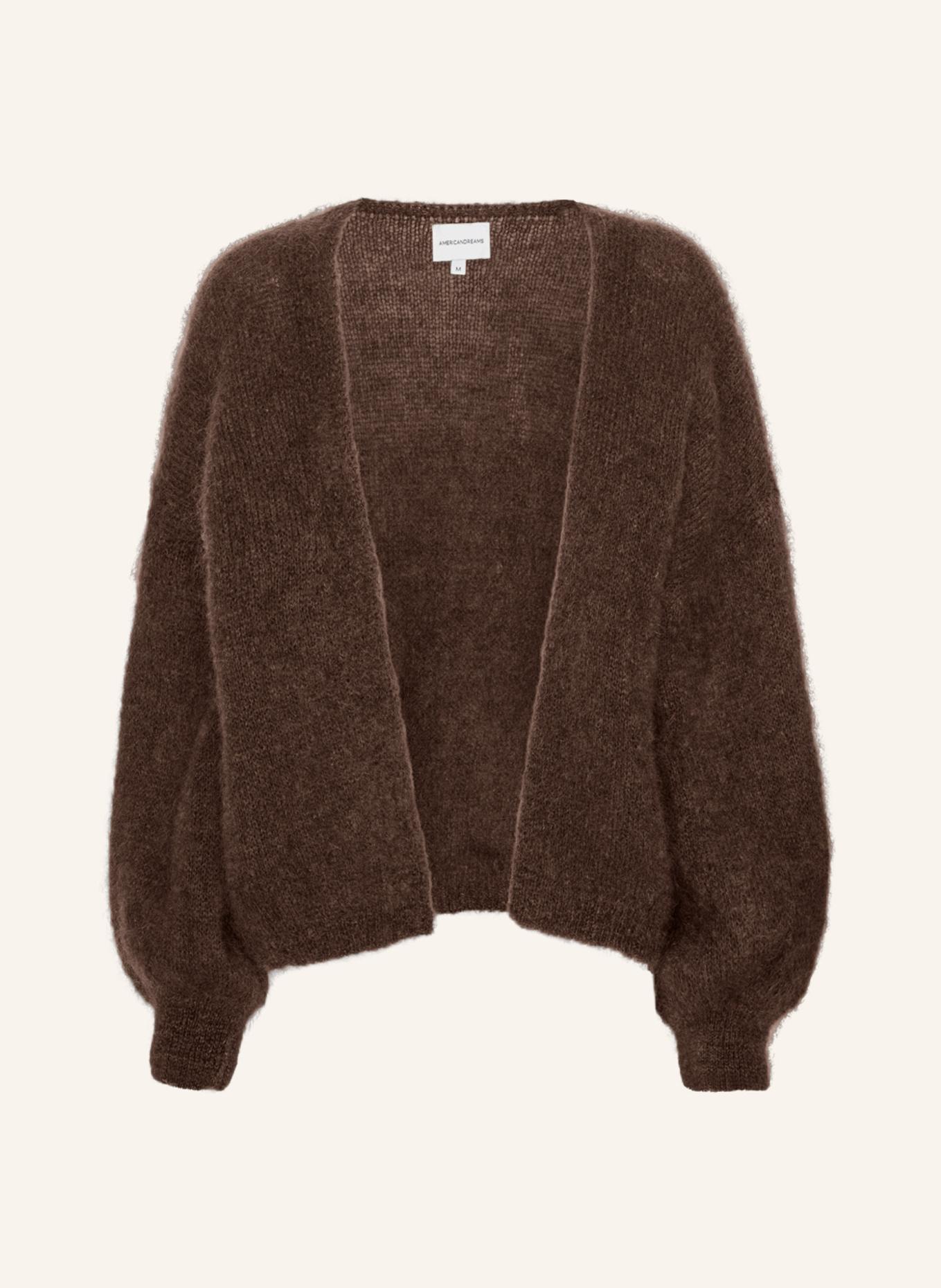 AMERICANDREAMS Short Cardigan Lee: DUNKELBRAUN