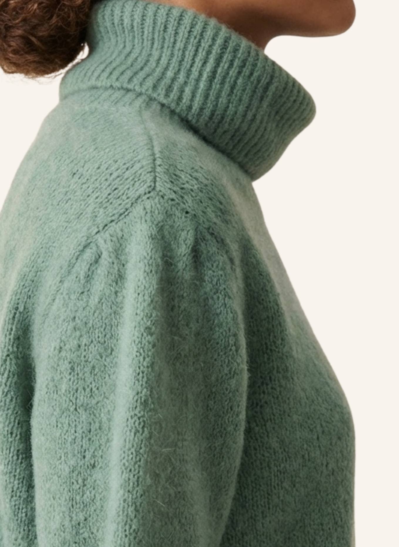 AMERICANDREAMS Rollneck Alpaca Pullover Piro: OLIV