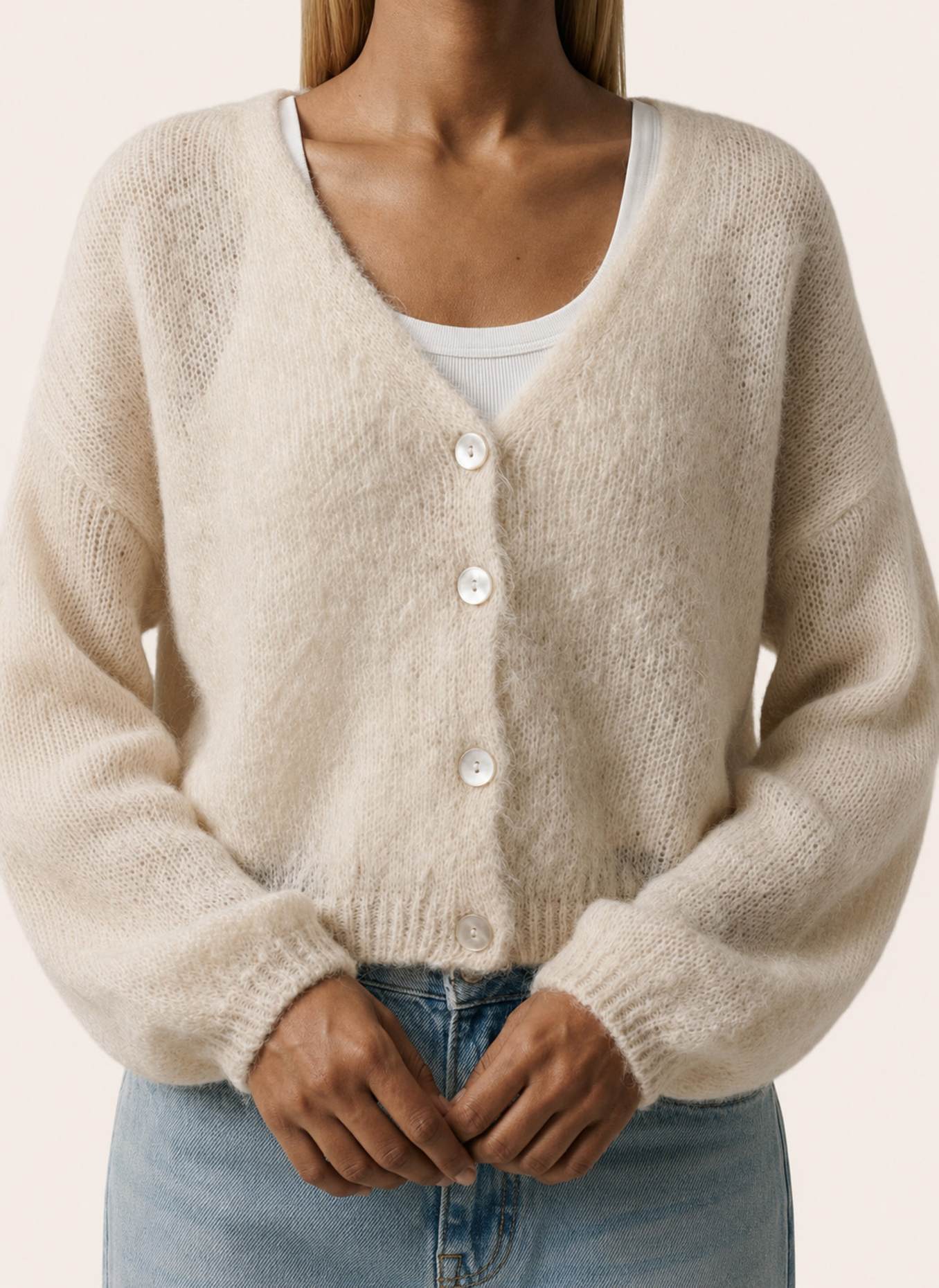 AMERICANDREAMS Cropped Cornelia: BEIGE