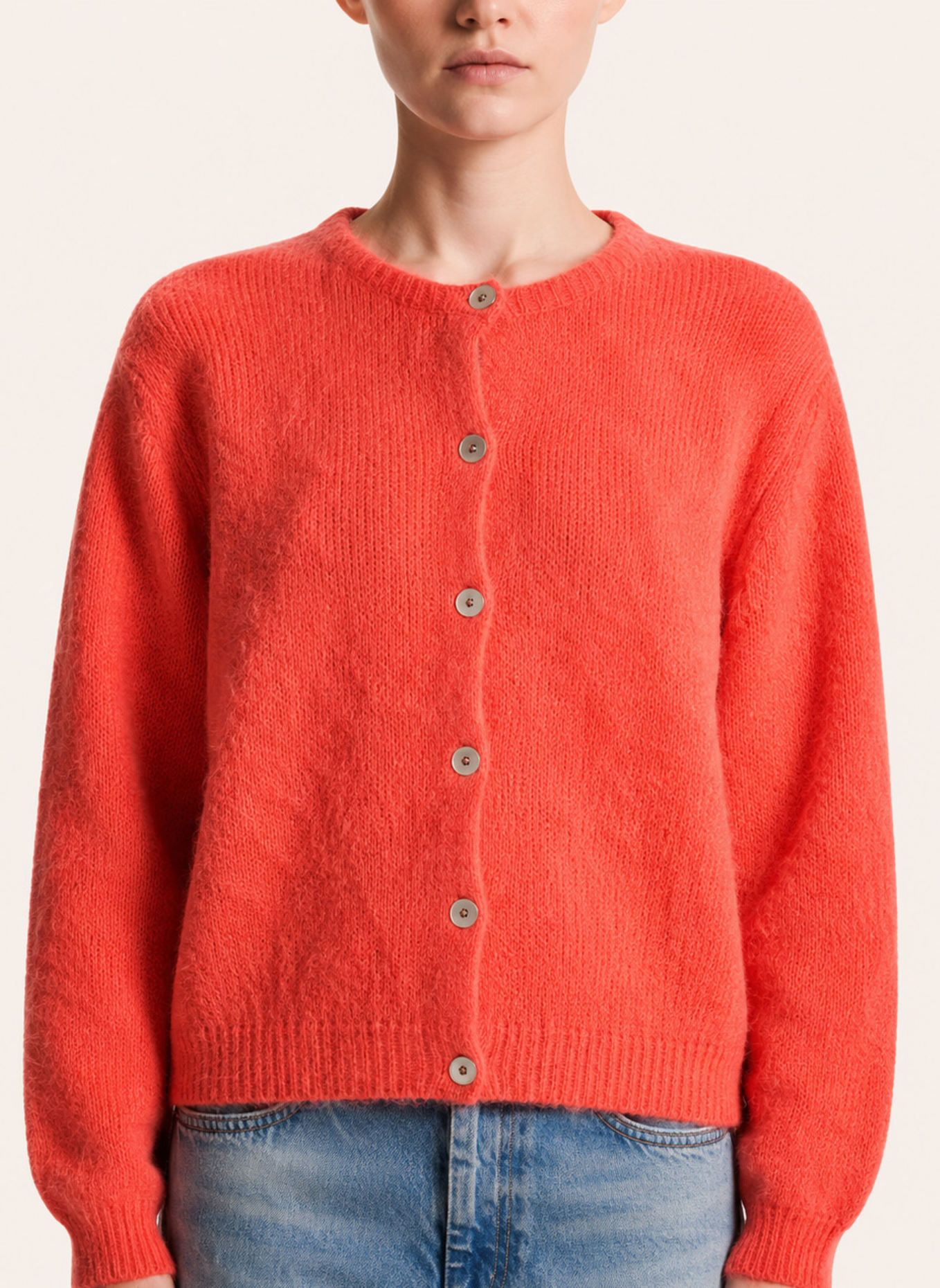 AMERICANDREAMS Alpaca Cardigan Susan: HELLROT