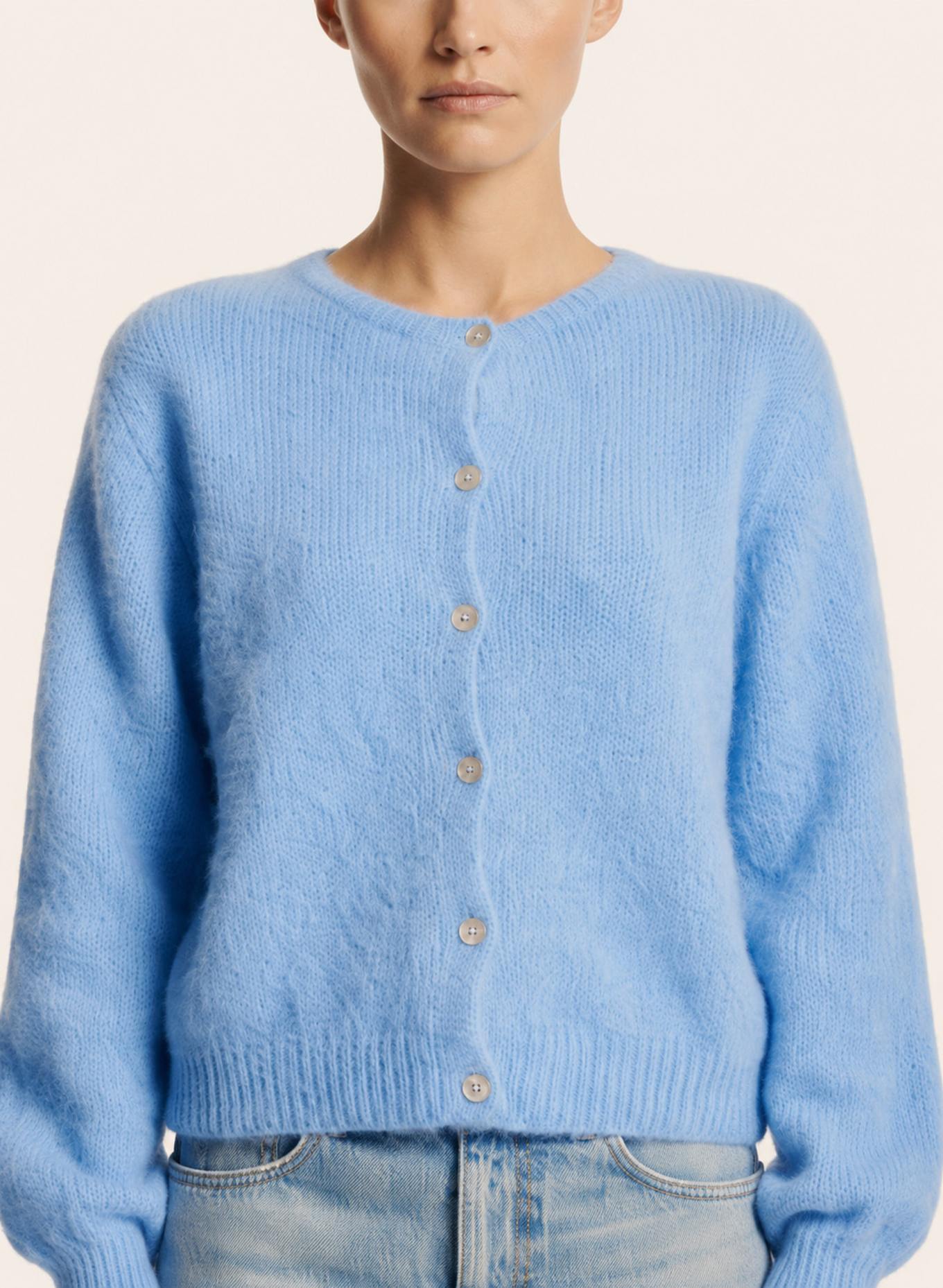 AMERICANDREAMS Alpaca Cardigan Susan: BLAU