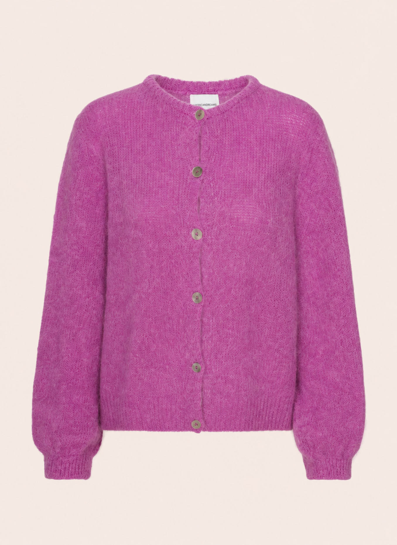 AMERICANDREAMS Alpaca Cardigan Susan: FUCHSIA