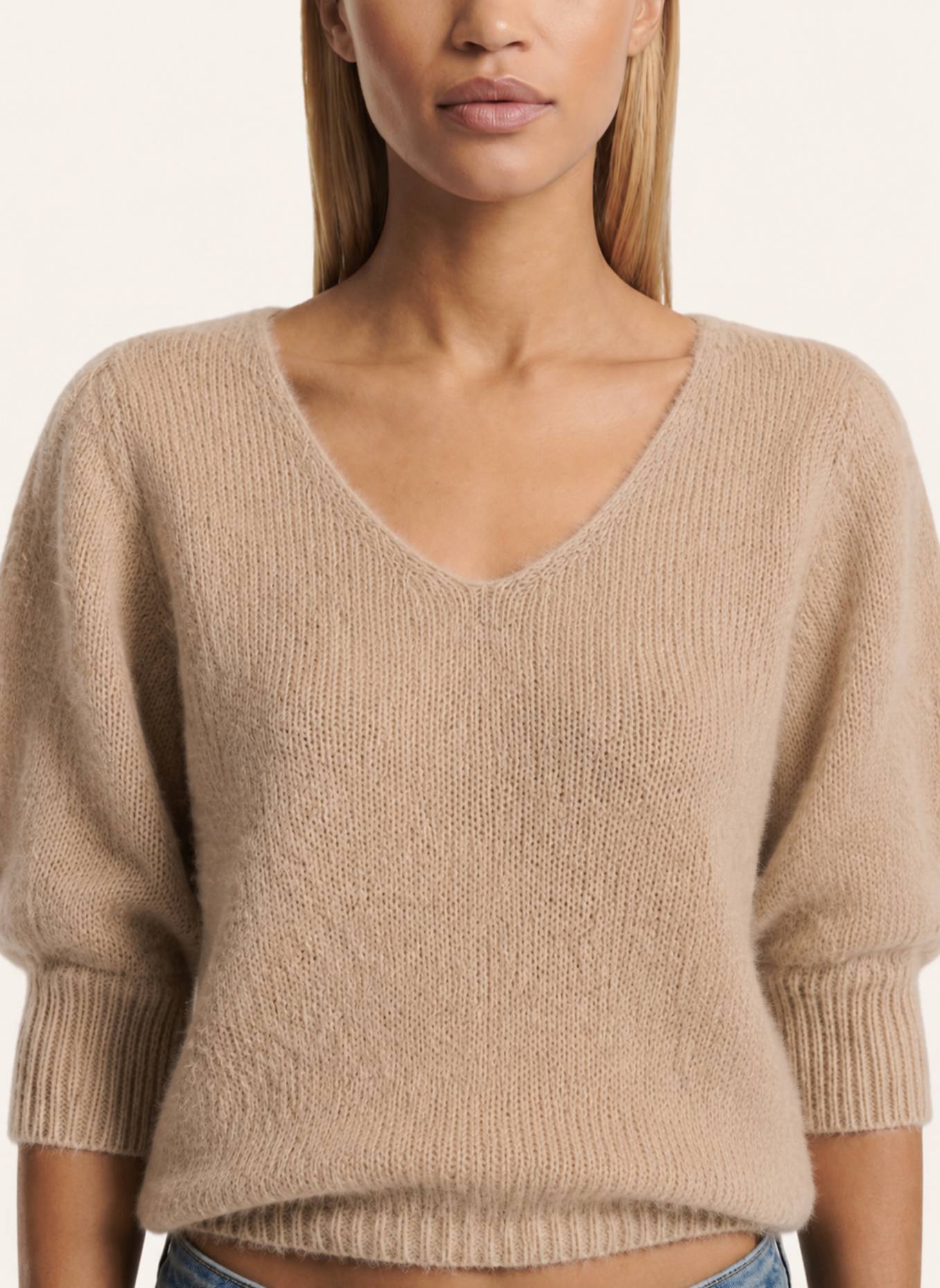AMERICANDREAMS Alpaca Pullover Koa: BEIGE