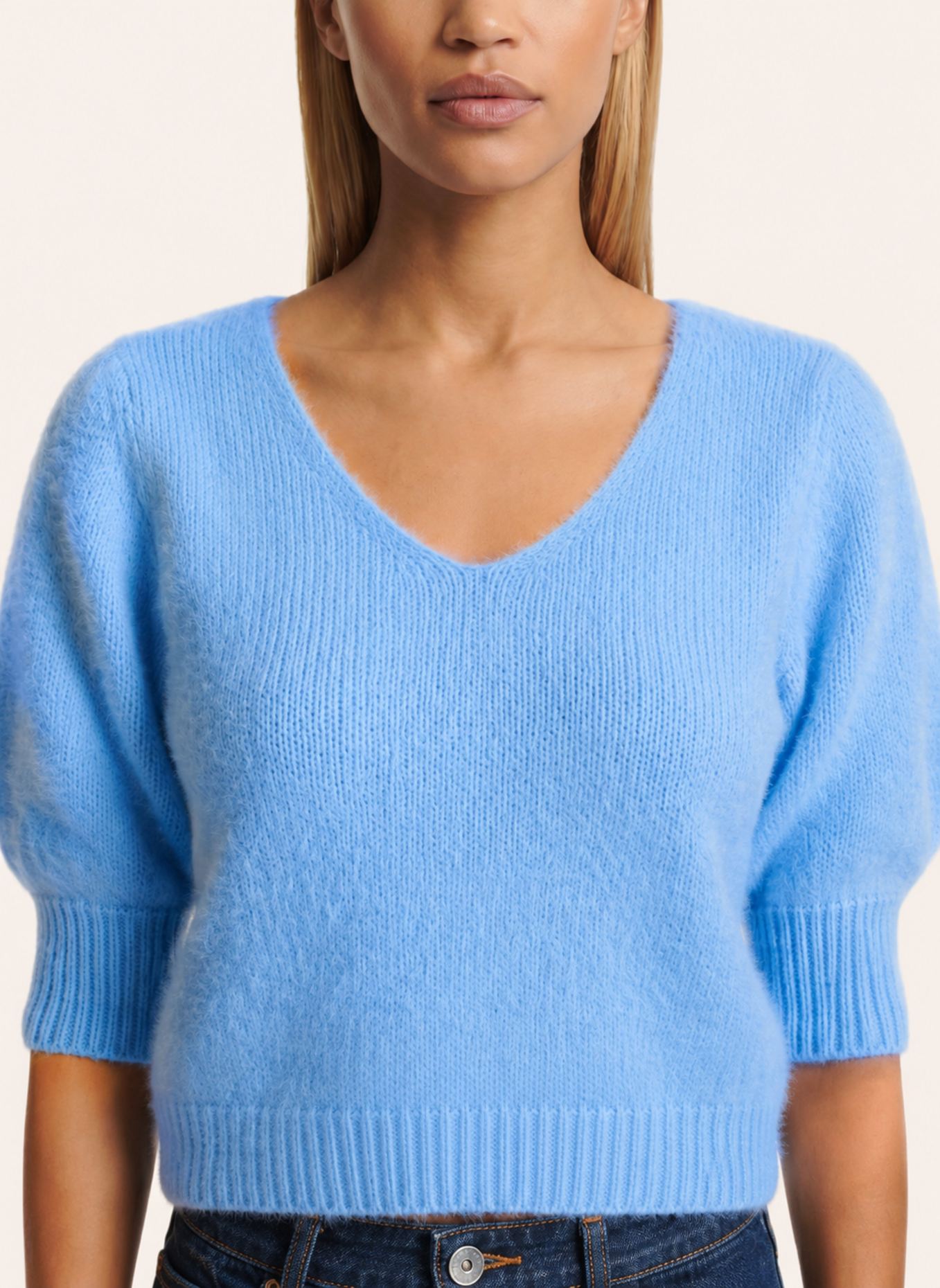 AMERICANDREAMS Alpaca Pullover Koa: BLAU