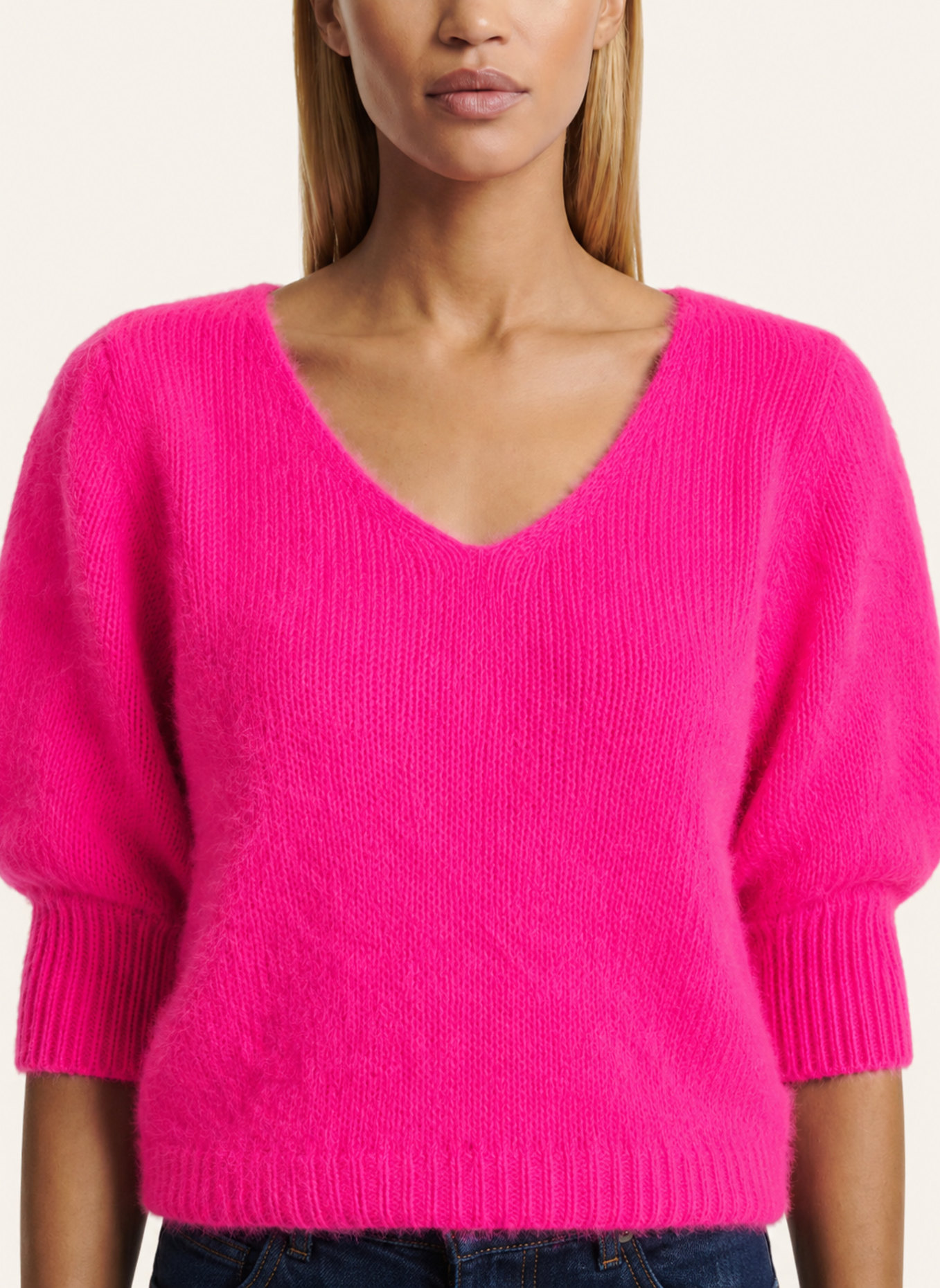 AMERICANDREAMS Alpaca Pullover Koa: NEONPINK