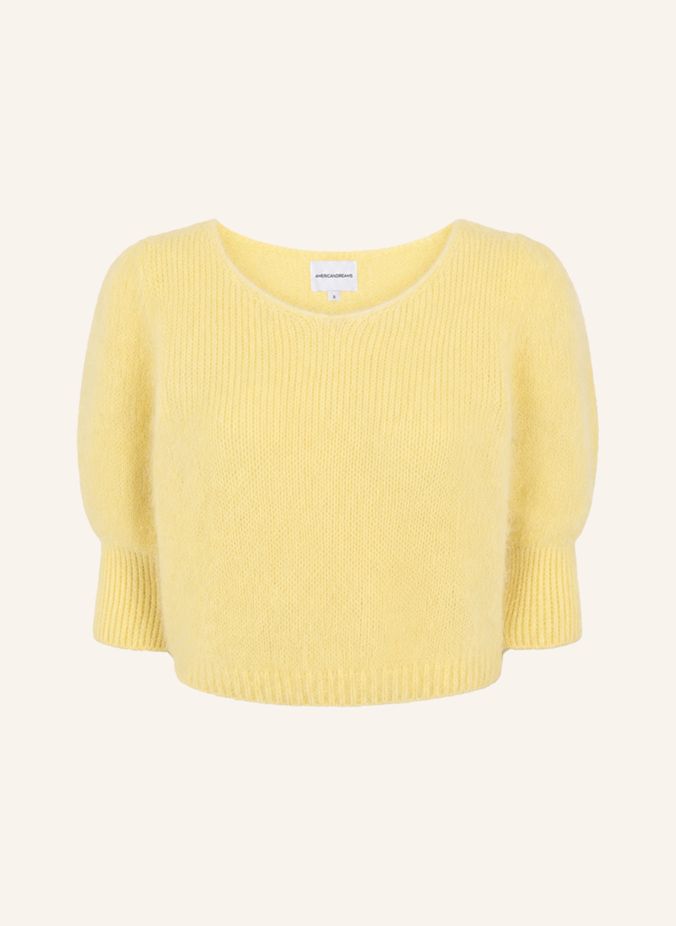 AMERICANDREAMS Alpaca Pullover Koa: HELLGELB