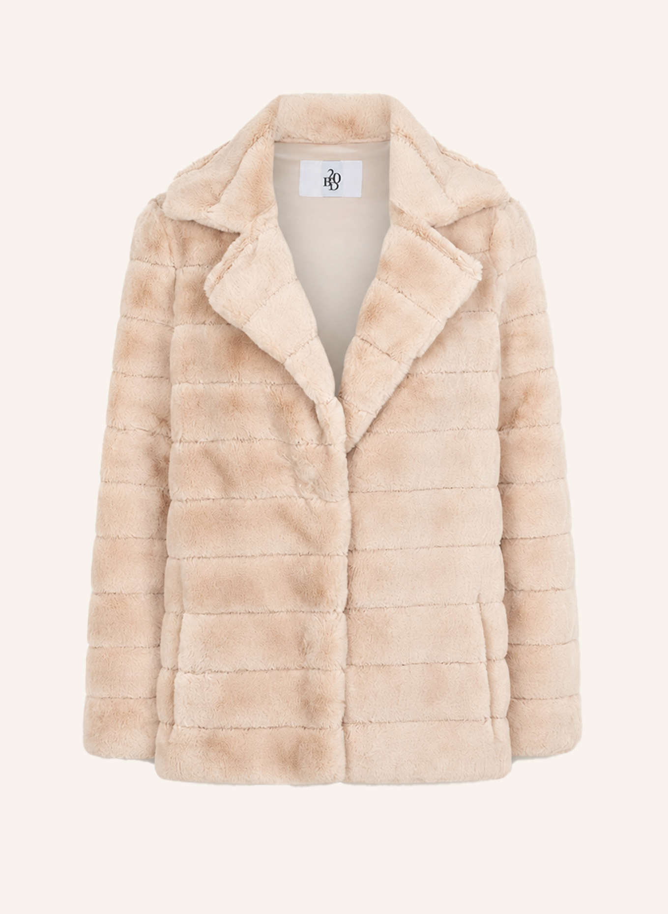 AMERICANDREAMS Faux Fur Coat Short Bailey: CREME