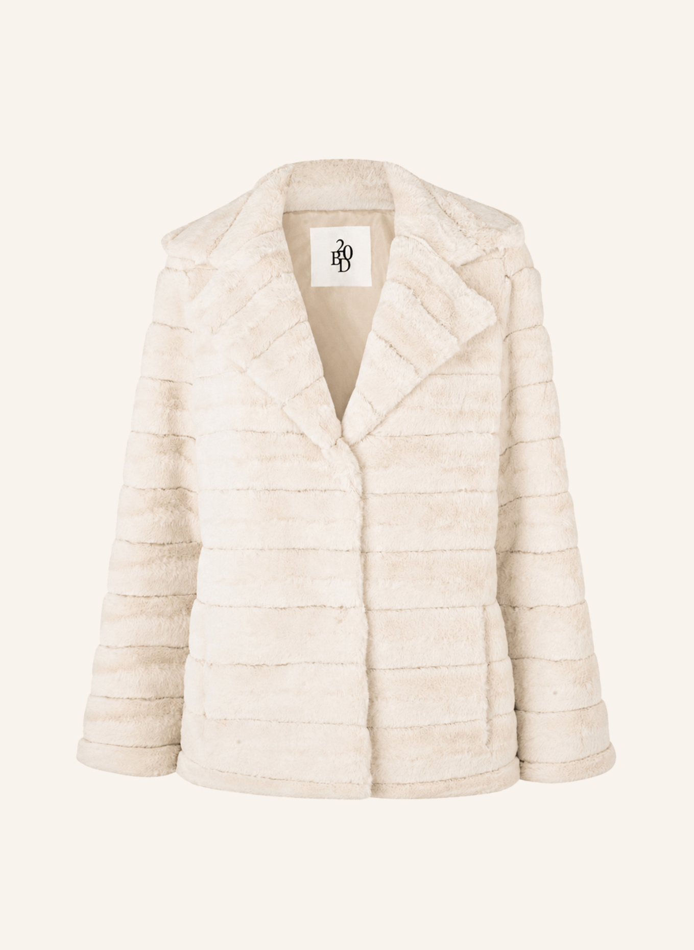 AMERICANDREAMS Faux Fur Coat Short Bailey: BEIGE