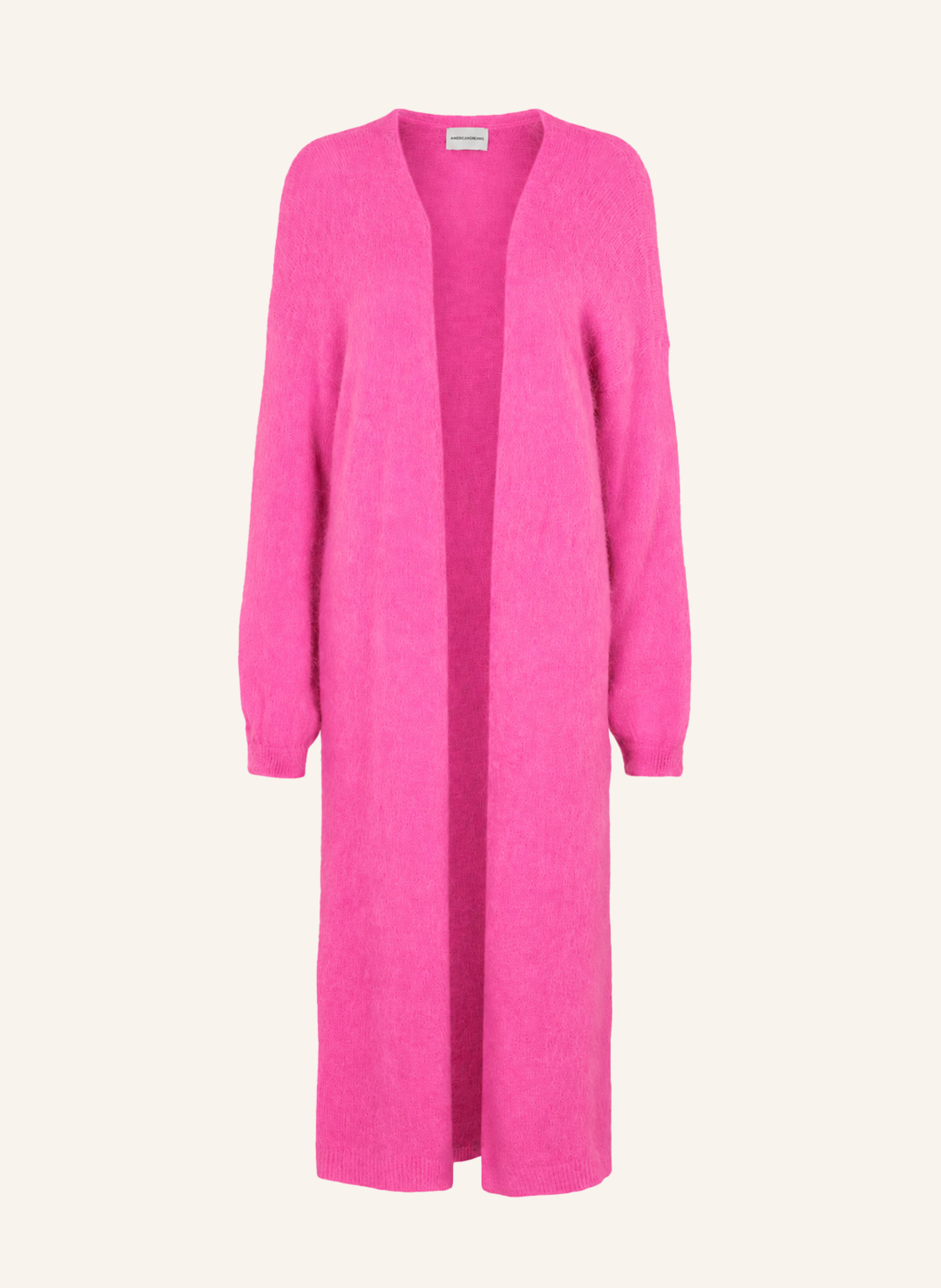AMERICANDREAMS Long Alpaca Cardigan June: NEONPINK