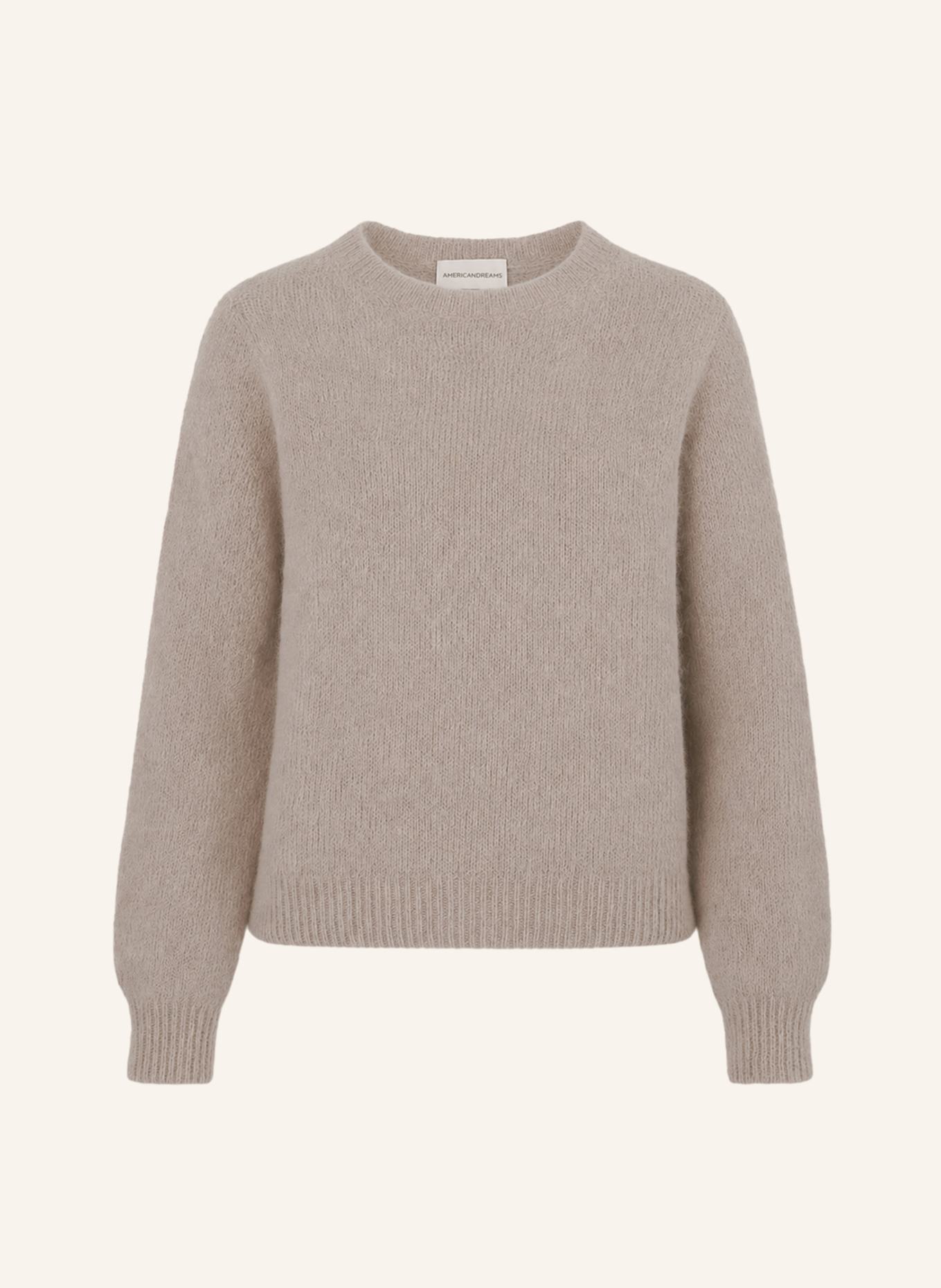 AMERICANDREAMS Round Neck Pullover Liana: TAUPE
